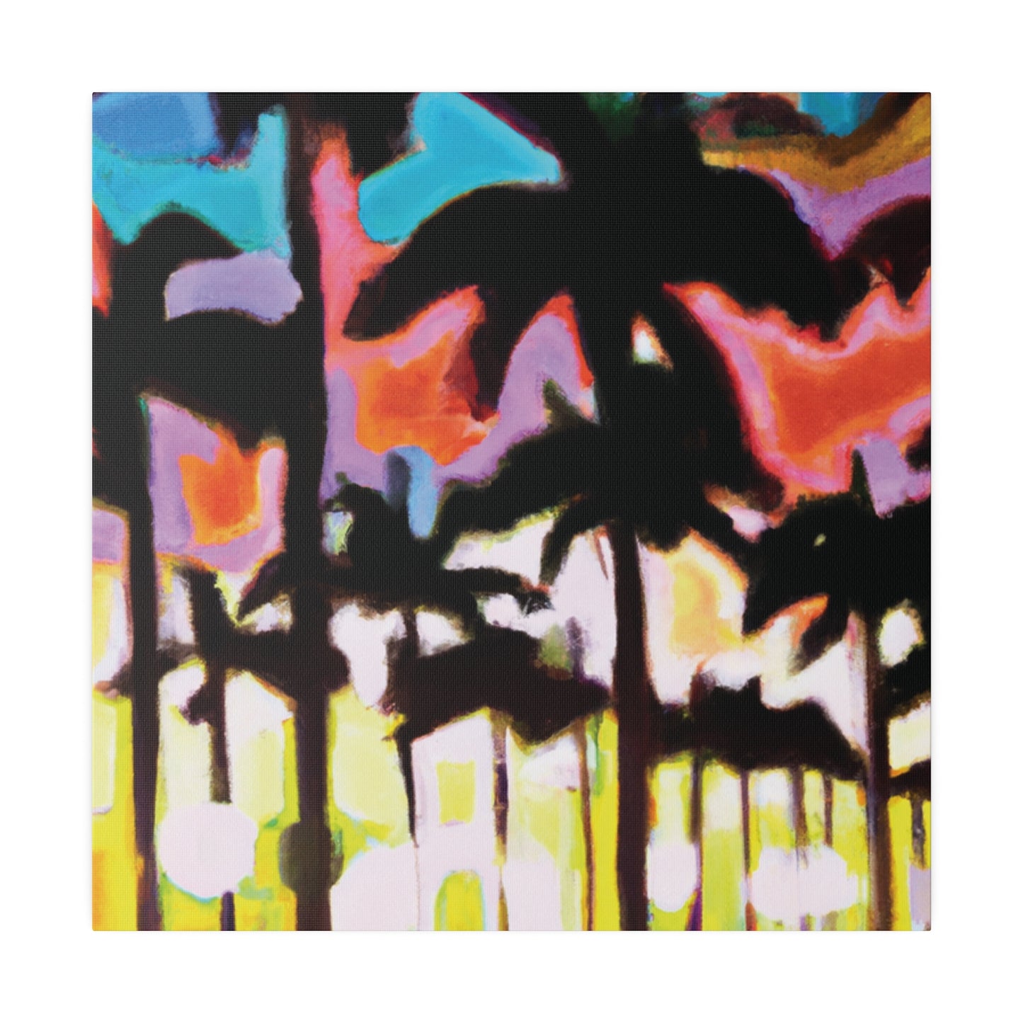 8596C - Miami Beach Sunset Painting Print | Miami | Beach | Sunset | Poster | Home Decor | Wall Art | Canvas