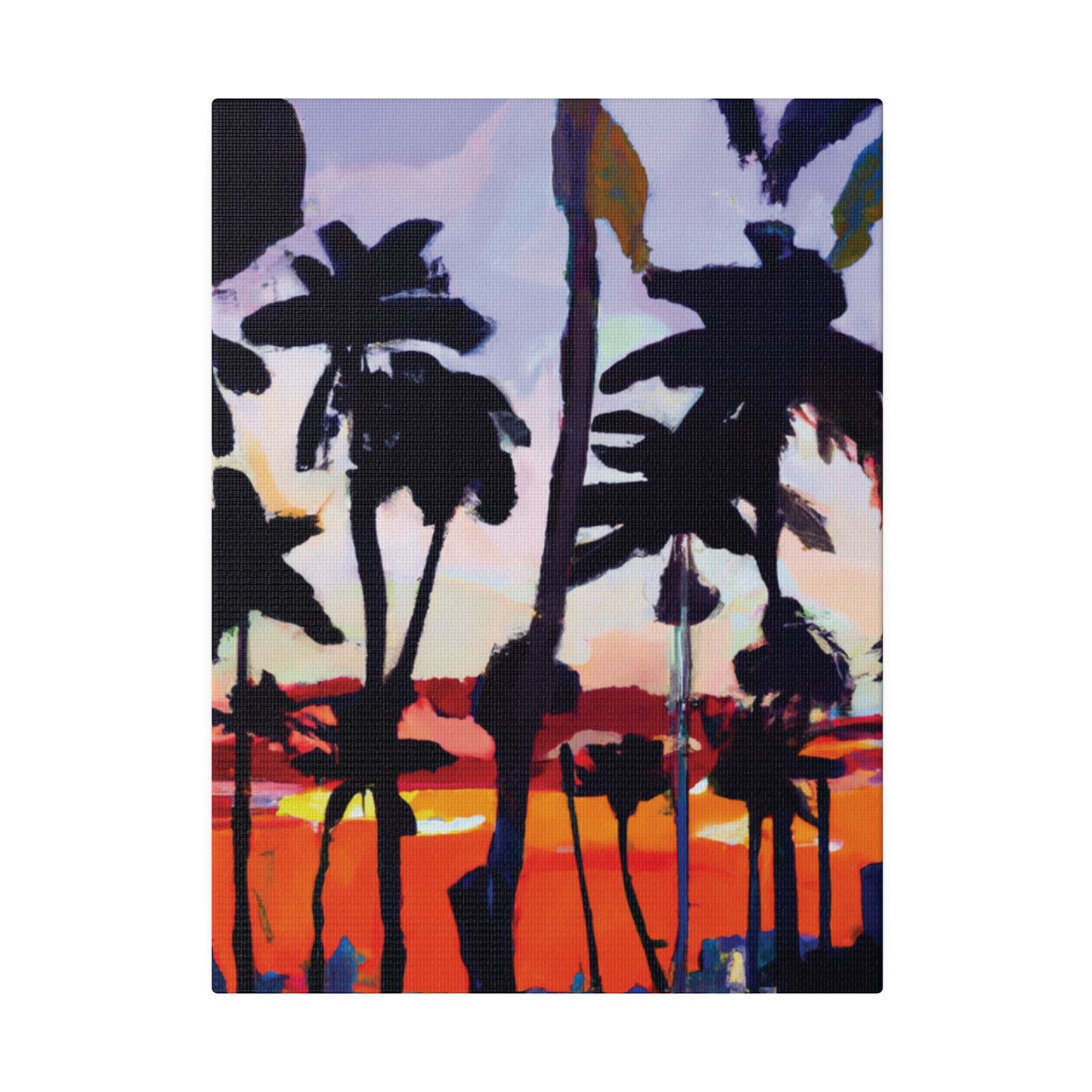 4161D - Miami Beach Sunset Painting Print | Miami | Beach | Sunset | Poster | Home Decor | Wall Art | Canvas