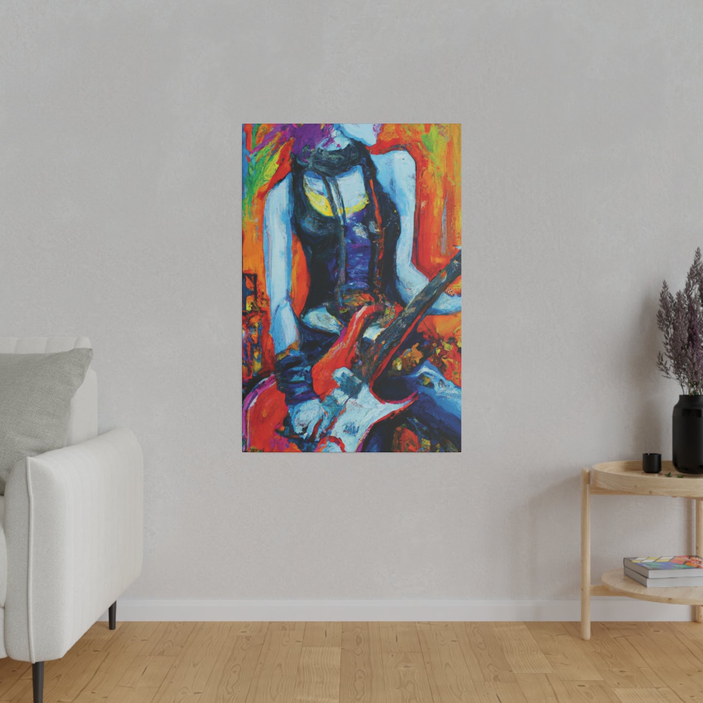 9232G - Rockstar Oil Painting Style Print | Poster | Home Decor | Wall Art | Music Art | Canvas