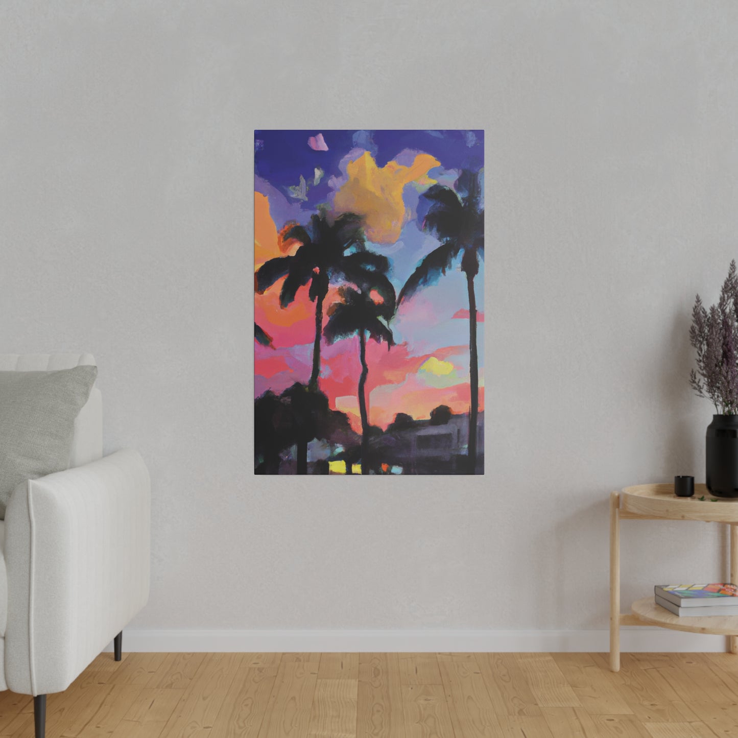 5334Q - Miami Beach Sunset Painting Print | Miami | Beach | Sunset | Poster | Home Decor | Wall Art | Canvas