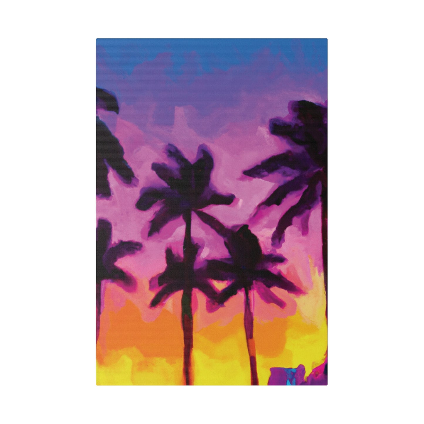 7395T - Miami Beach Sunset Painting Print | Miami | Beach | Sunset | Poster | Home Decor | Wall Art | Canvas