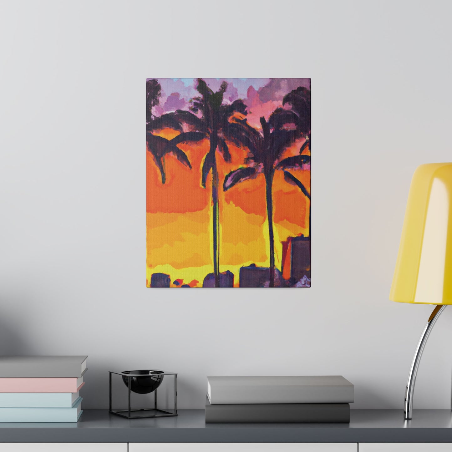 7392A - Miami Beach Sunset Painting Print | Miami | Beach | Sunset | Poster | Home Decor | Wall Art | Canvas