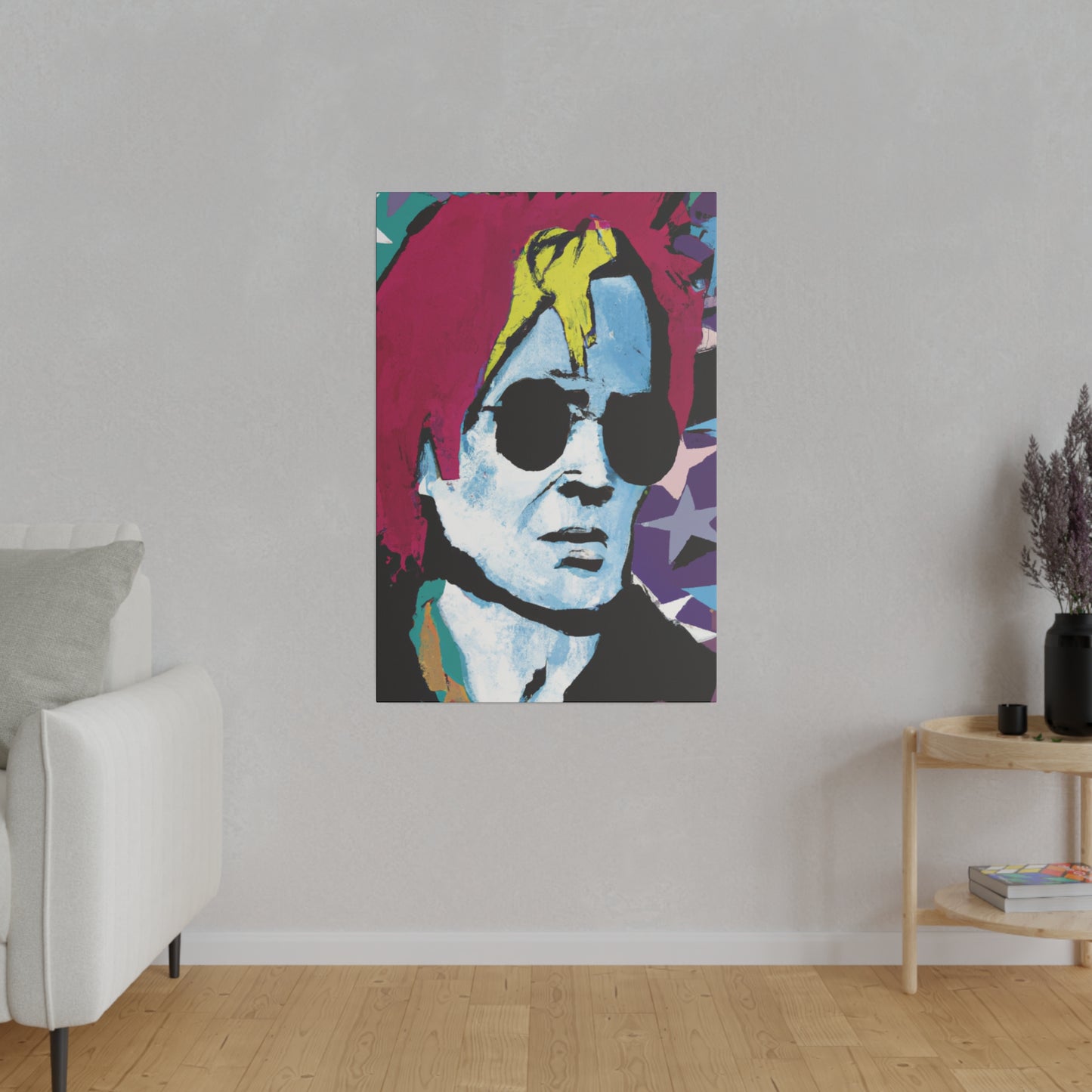 7157H - Rockstar Painting Print | Face | Abstract | Poster | Home Decor | Wall Art | Music Art | Canvas