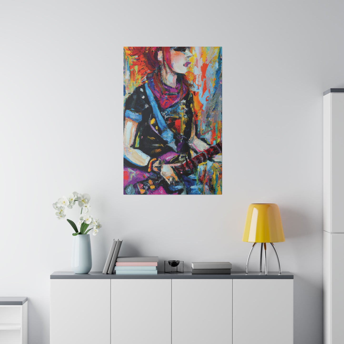 4384O - Rockstar Oil Painting Style Print | Poster | Home Decor | Wall Art | Music Art | Canvas