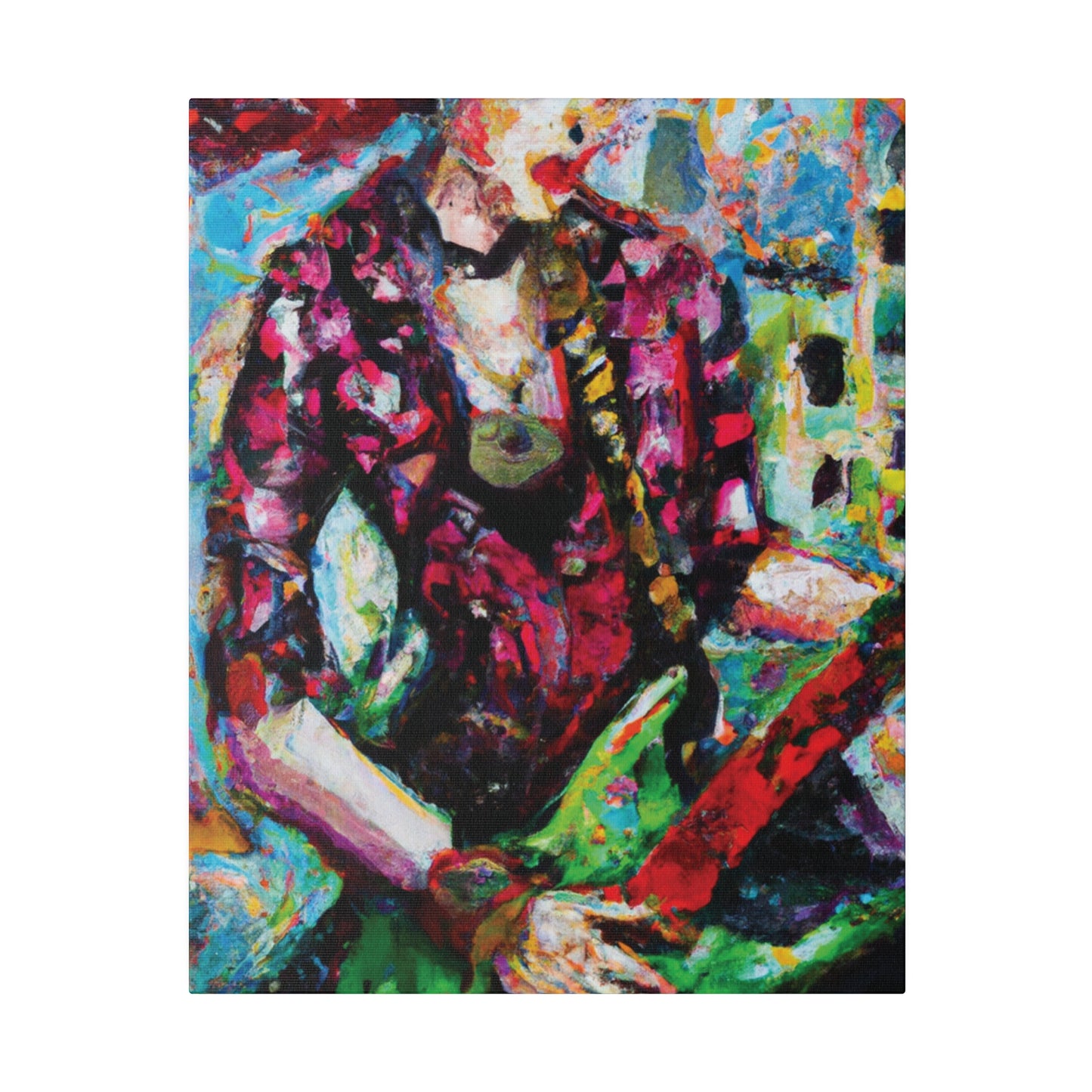 9453F - Rockstar Oil Painting Style Print | Poster | Home Decor | Wall Art | Music Art | Canvas