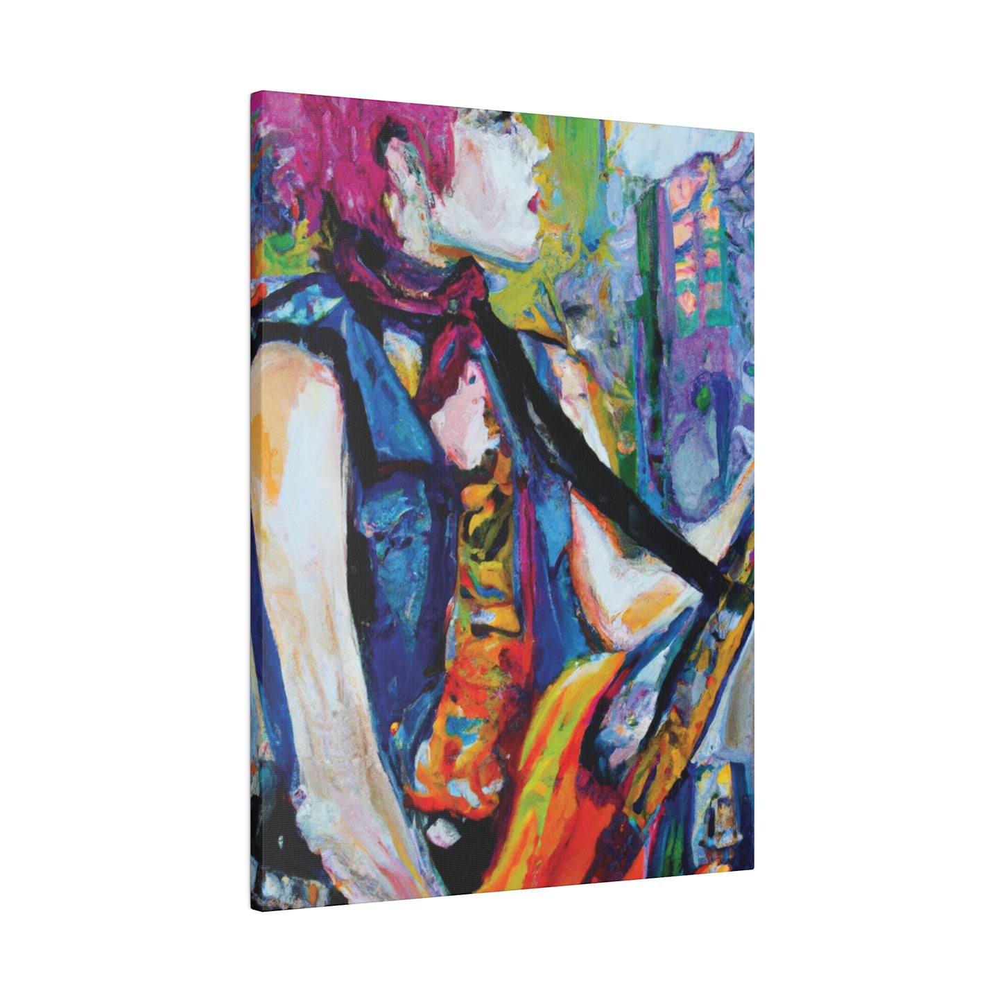 9045Z - Rockstar Oil Painting Style Print | Poster | Home Decor | Wall Art | Music Art | Canvas