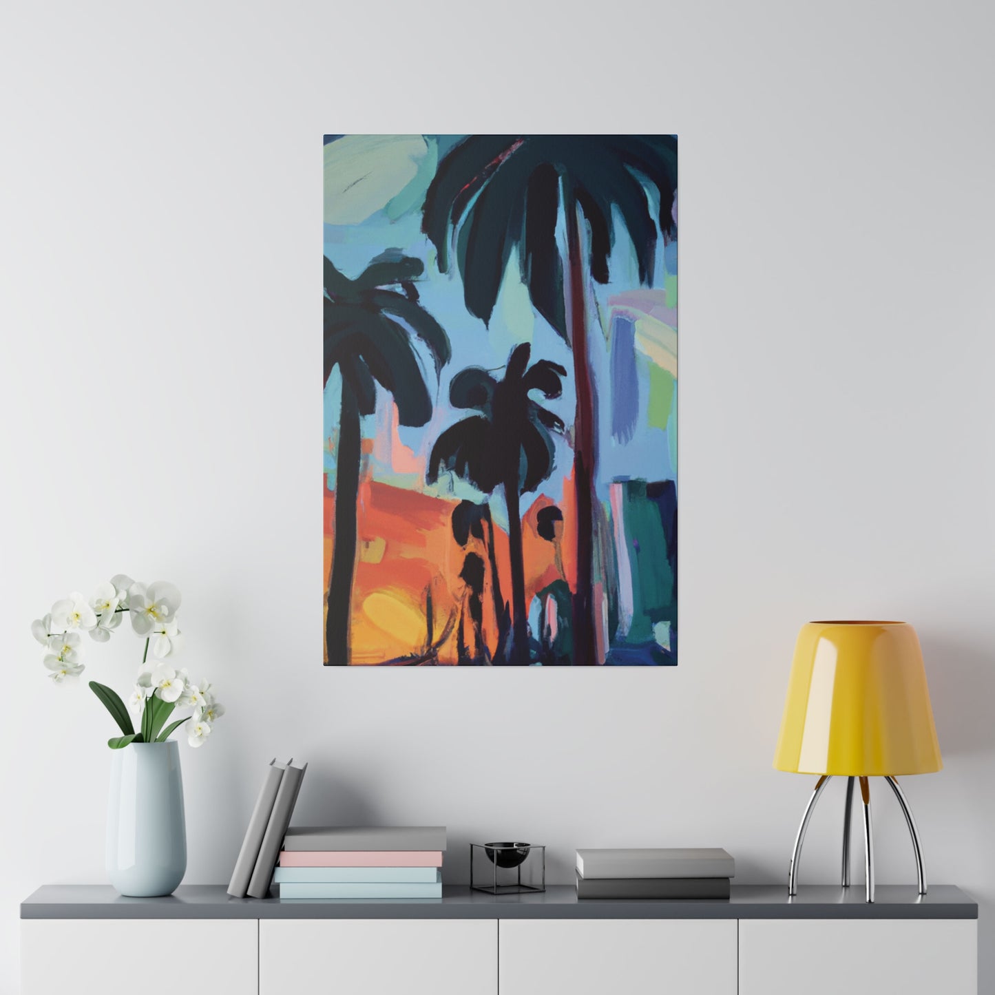 3524Z - Miami Beach Sunset Painting Print | Miami | Beach | Sunset | Poster | Home Decor | Wall Art | Canvas