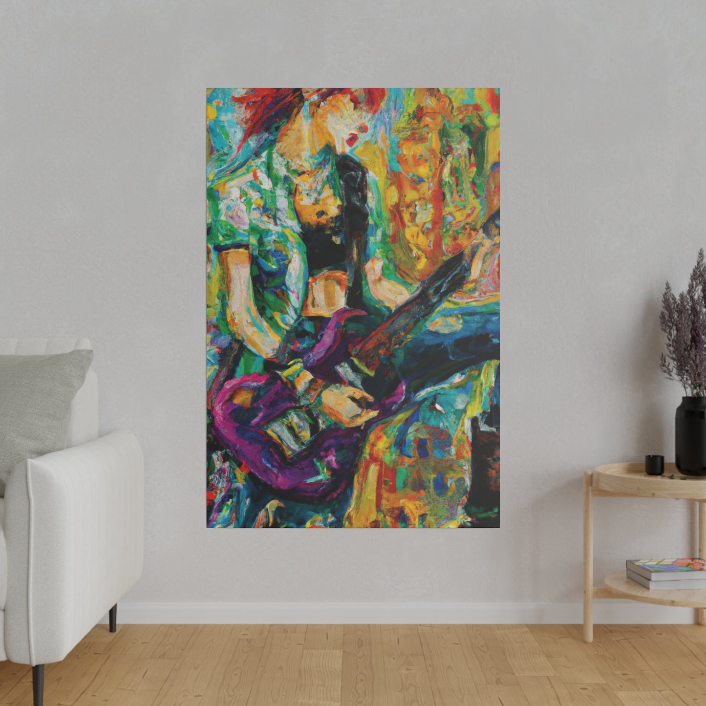 7362Z - Rockstar Oil Painting Style Print | Poster | Home Decor | Wall Art | Music Art | Canvas