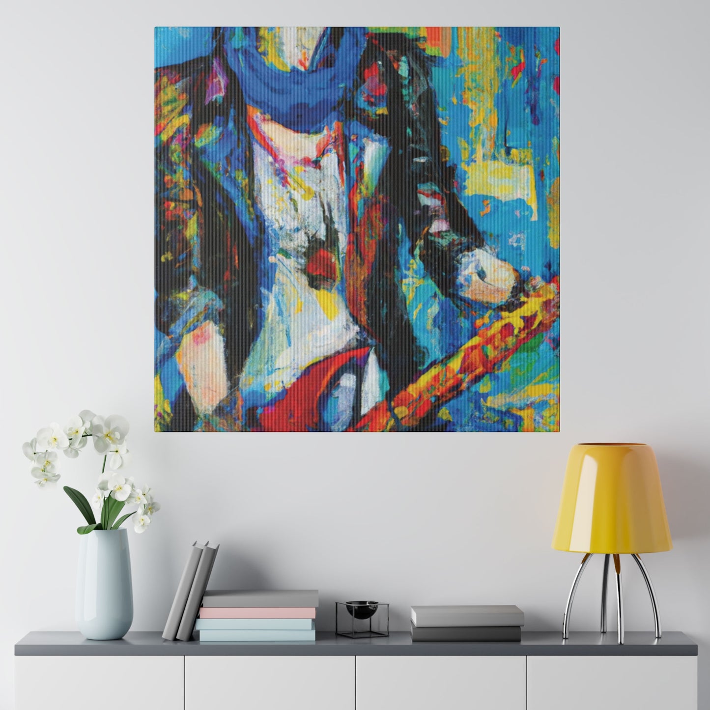 2583Q - Rockstar Oil Painting Style Print | Poster | Home Decor | Wall Art | Music Art | Canvas