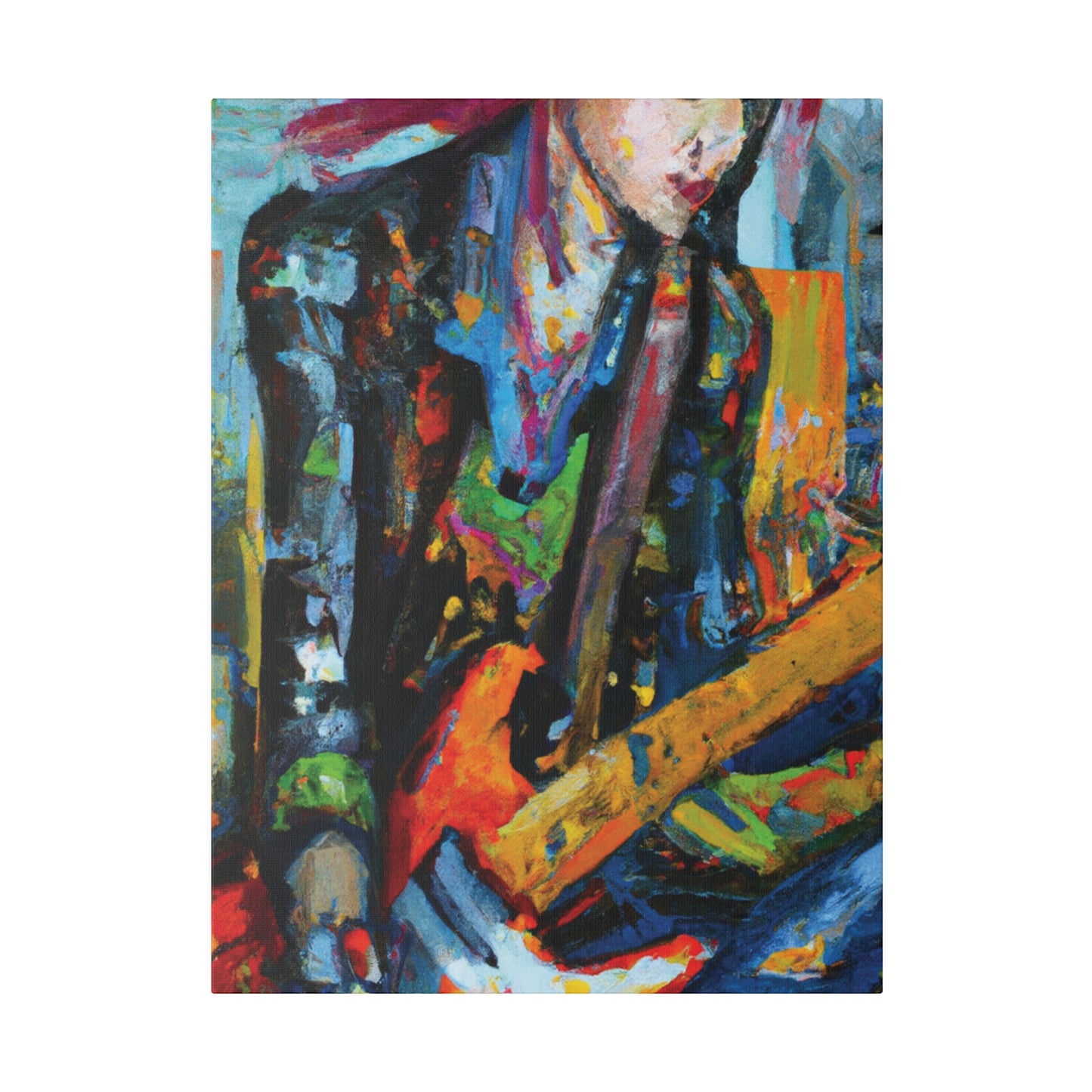 7893K - Rockstar Oil Painting Style Print | Poster | Home Decor | Wall Art | Music Art | Canvas