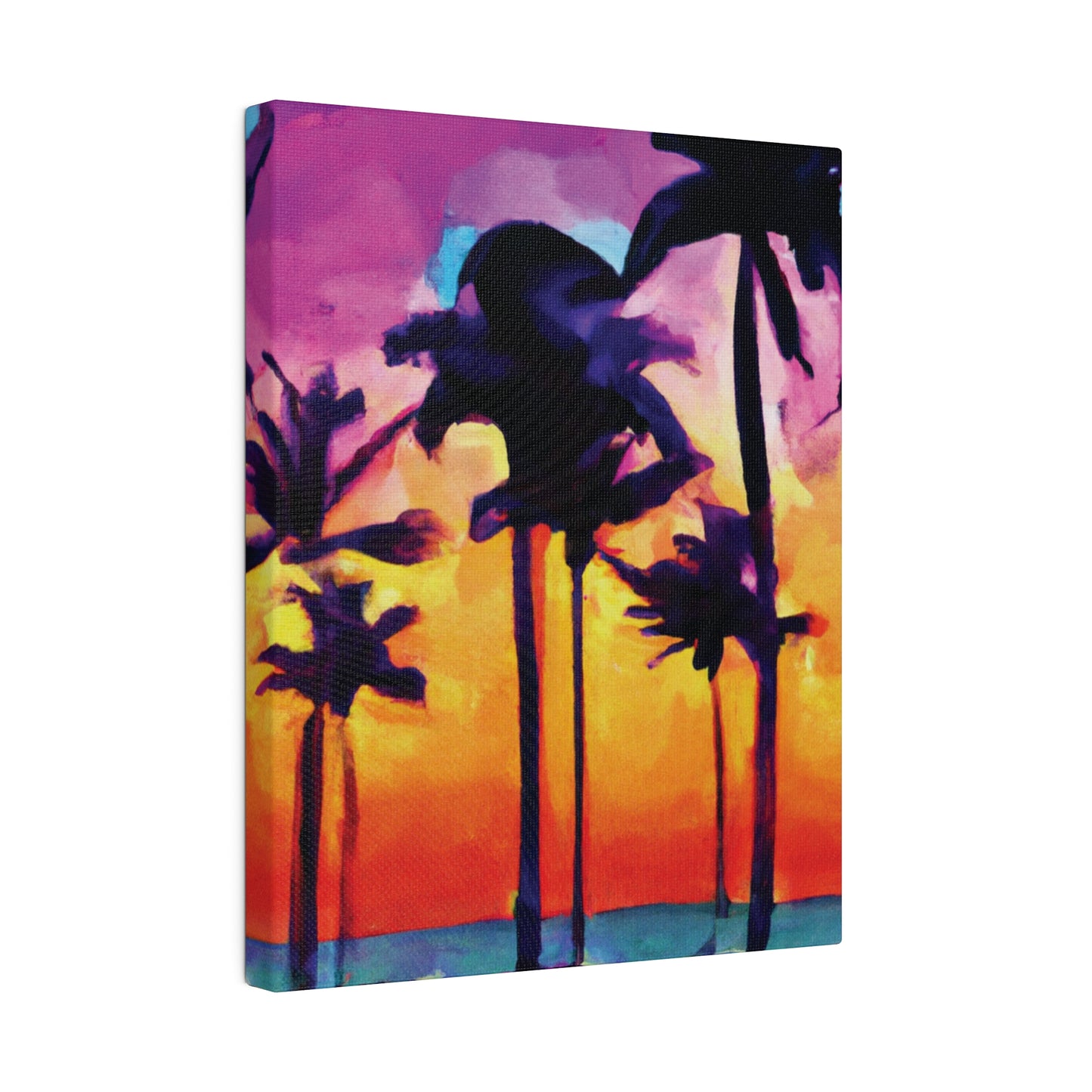 9824V - Miami Beach Sunset Painting Print | Miami | Beach | Sunset | Poster | Home Decor | Wall Art | Canvas