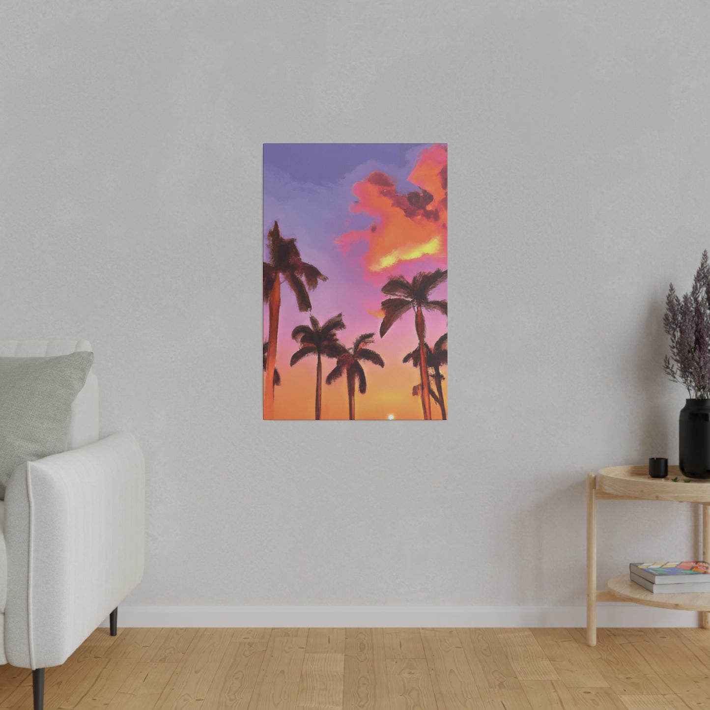 7518V - Miami Beach Sunset Painting Print | Miami | Beach | Sunset | Poster | Home Decor | Wall Art | Canvas