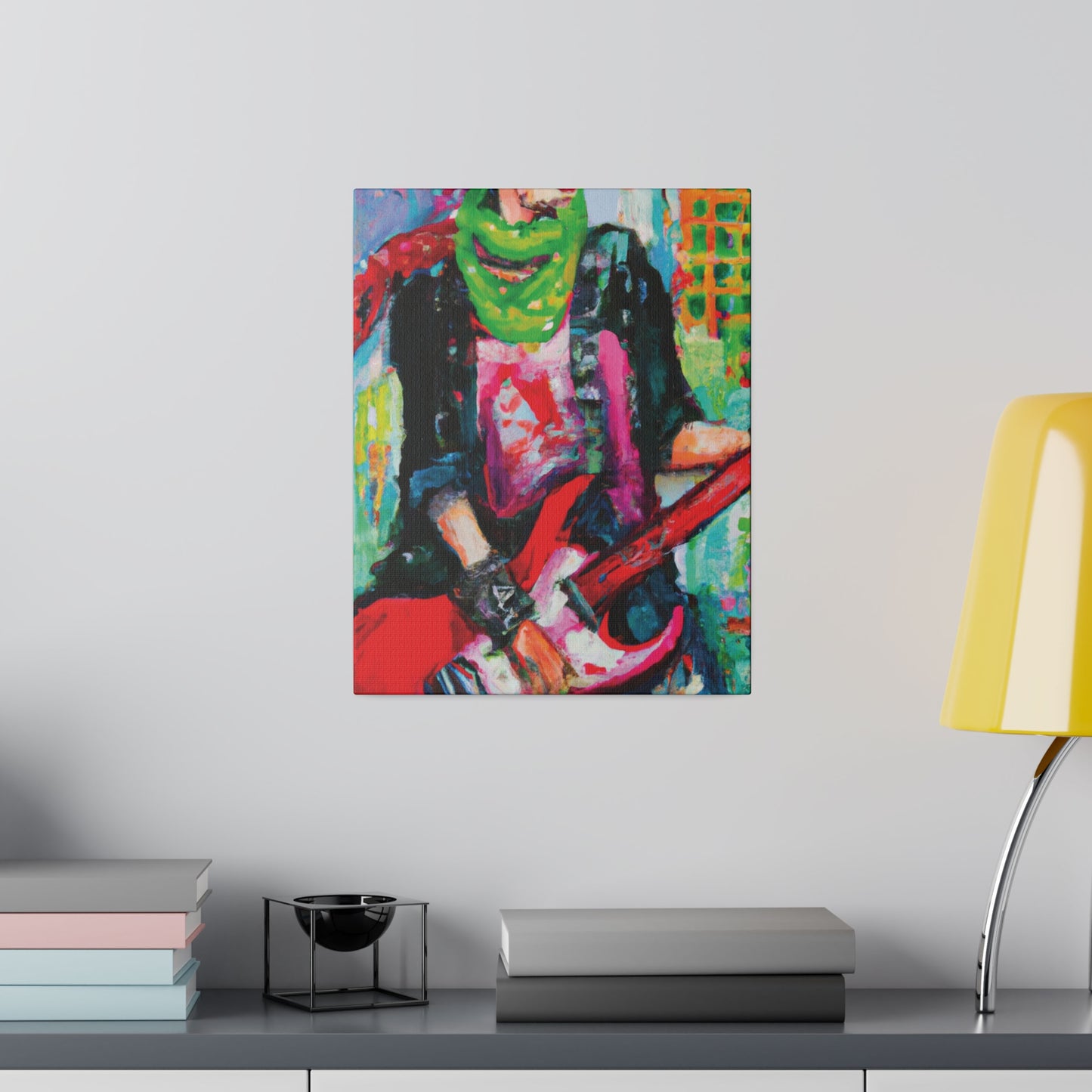 3075J - Rockstar Oil Painting Style Print | Poster | Home Decor | Wall Art | Music Art | Canvas