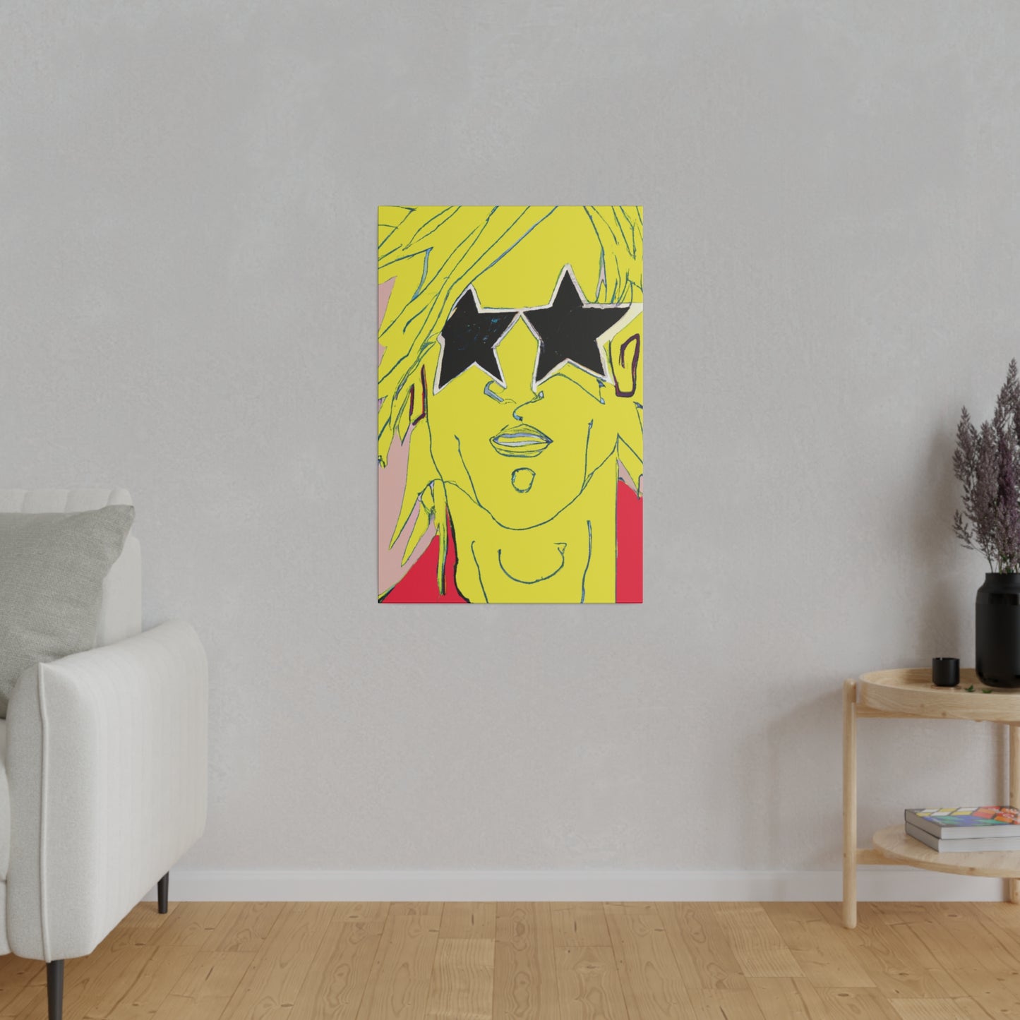 2035A - Rockstar Painting Print | Face | Abstract | Poster | Home Decor | Wall Art | Music Art | Canvas