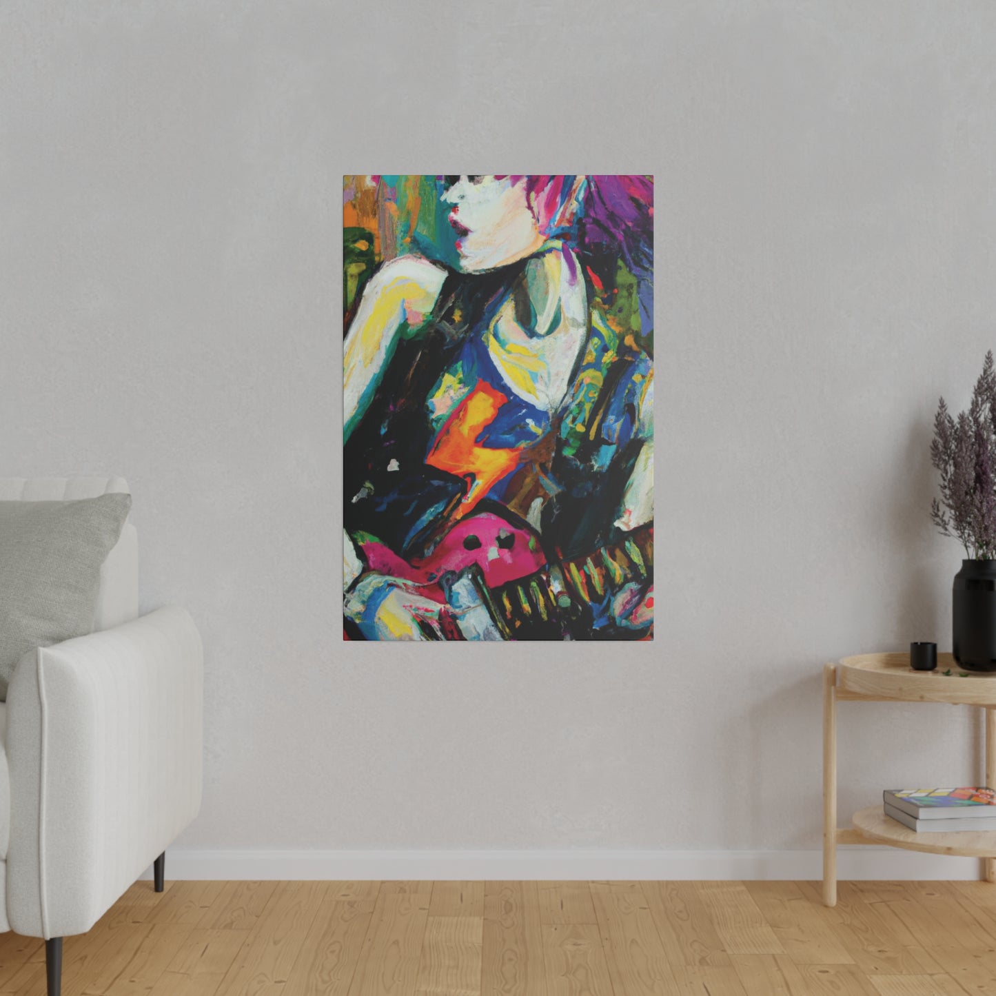 4327X - Rockstar Oil Painting Style Print | Poster | Home Decor | Wall Art | Music Art | Canvas