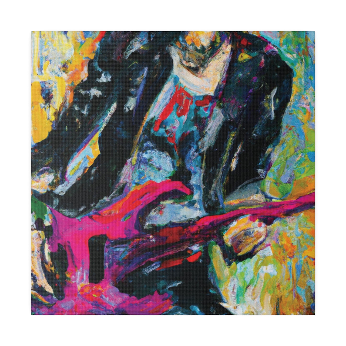 4567X - Rockstar Oil Painting Style Print | Poster | Home Decor | Wall Art | Music Art | Canvas