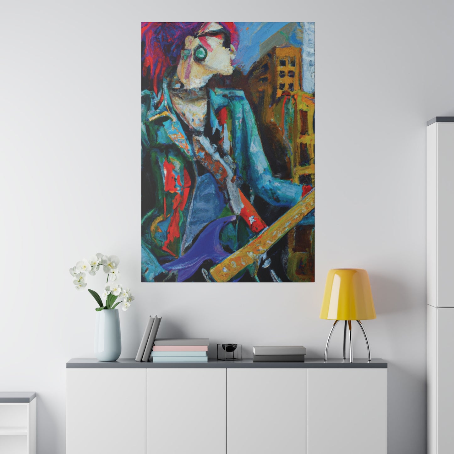 8911G - Rockstar Oil Painting Style Print | Poster | Home Decor | Wall Art | Music Art | Canvas