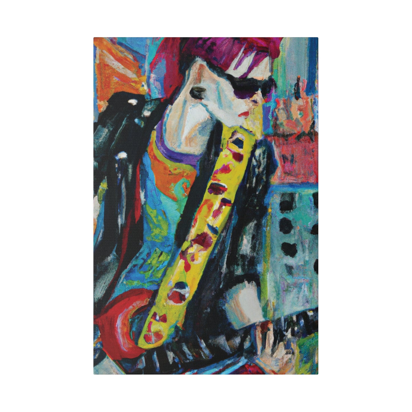 6518A - Rockstar Oil Painting Style Print | Poster | Home Decor | Wall Art | Music Art | Canvas