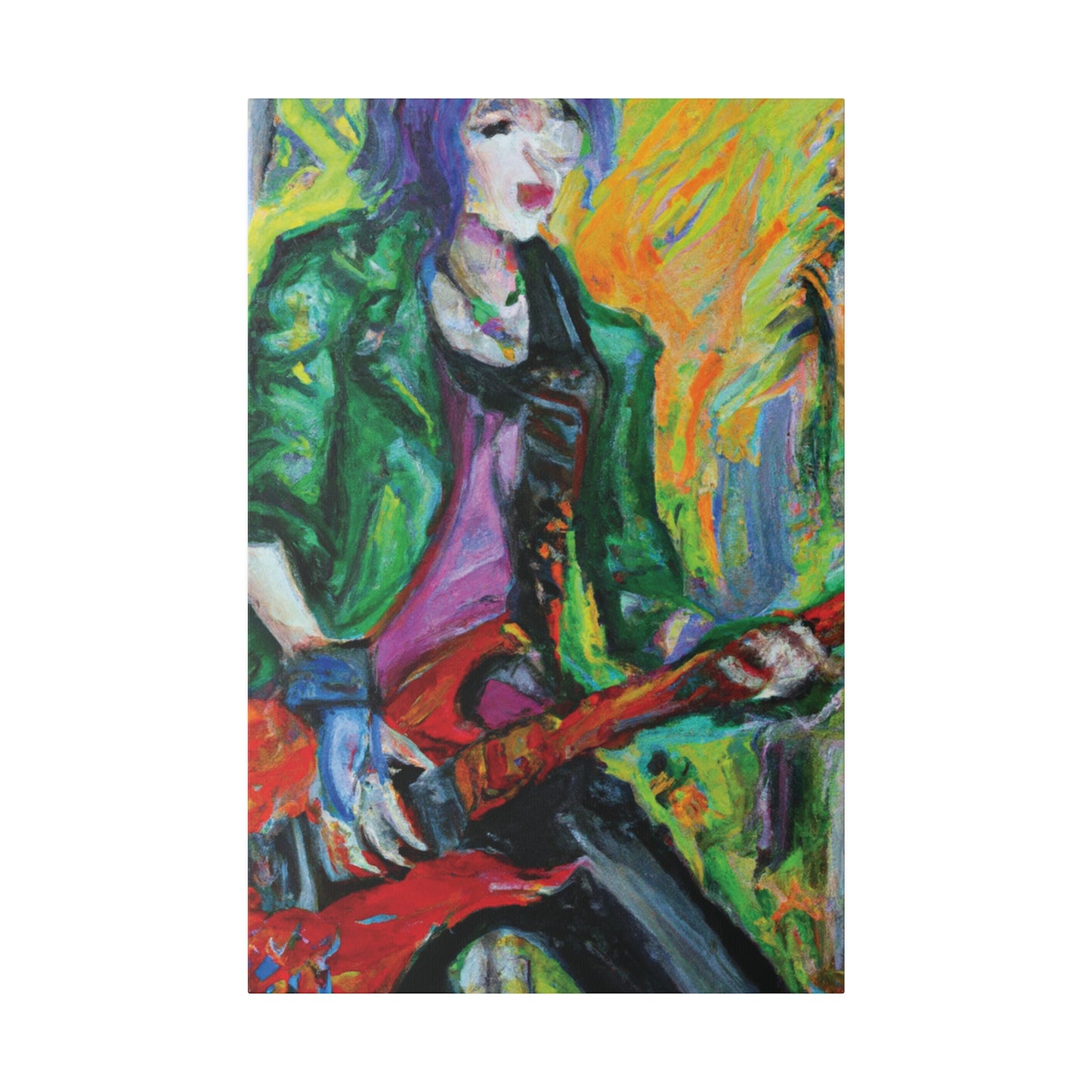 8272F - Rockstar Oil Painting Style Print | Poster | Home Decor | Wall Art | Music Art | Canvas