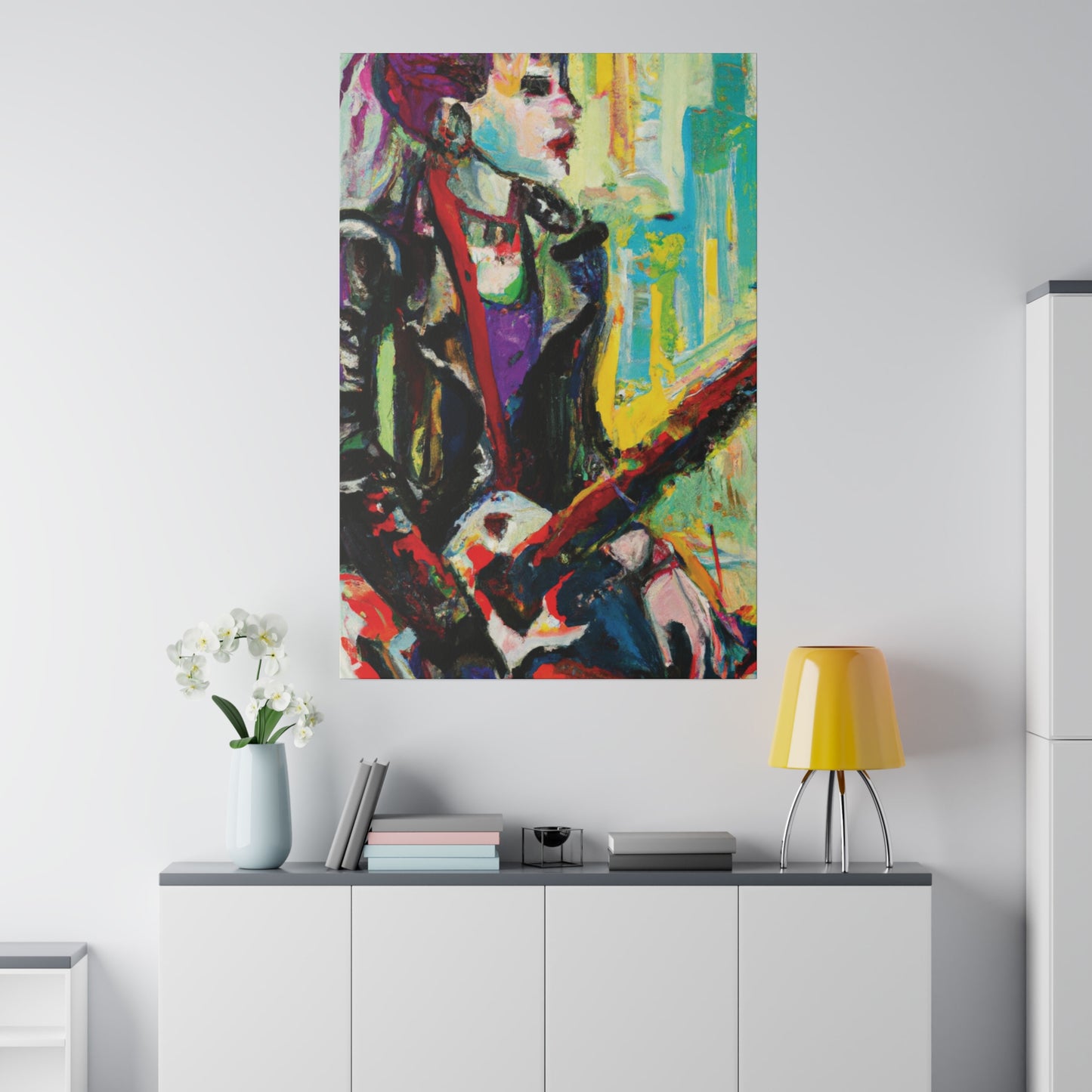 4247P - Rockstar Oil Painting Style Print | Poster | Home Decor | Wall Art | Music Art | Canvas