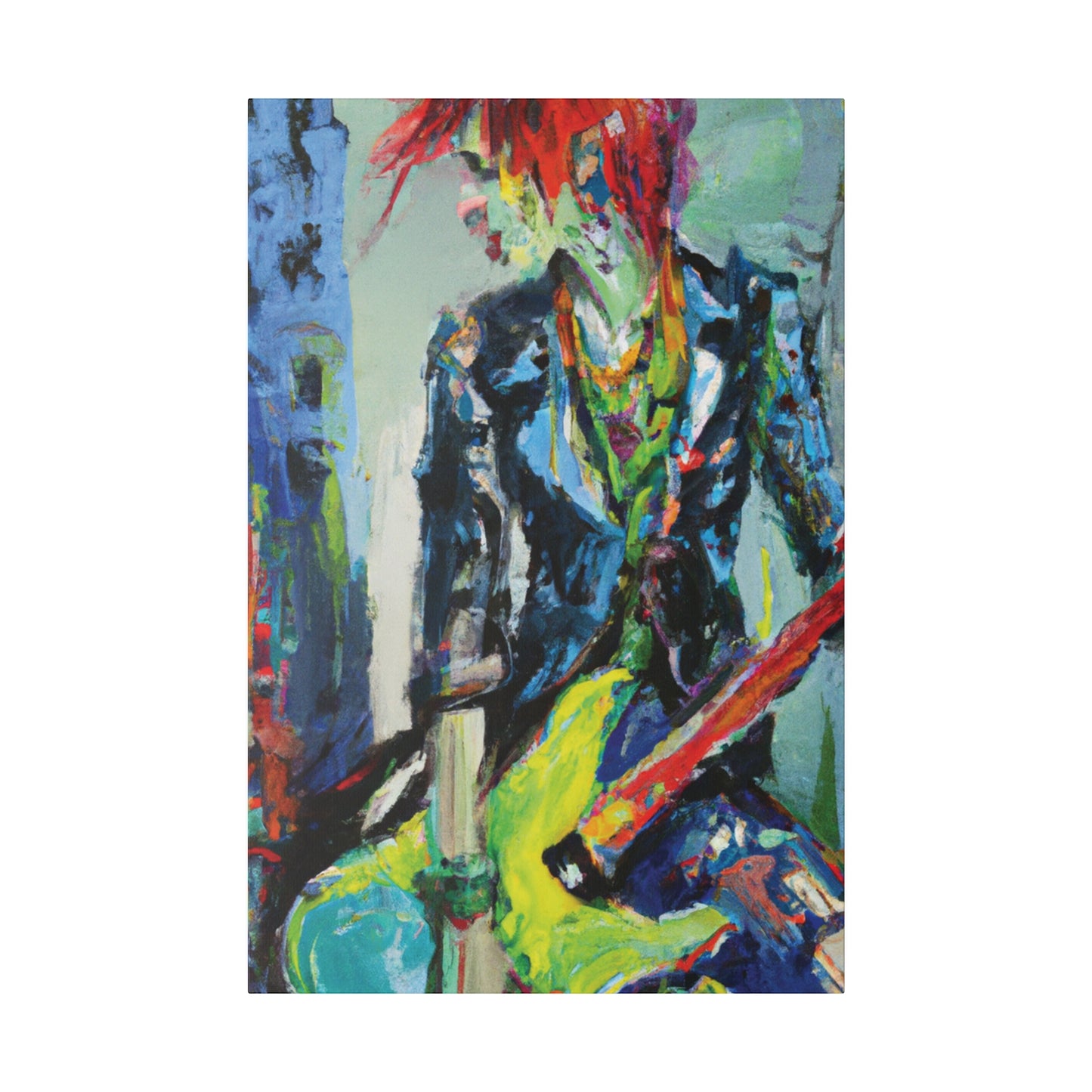 5111Y - Rockstar Oil Painting Style Print | Poster | Home Decor | Wall Art | Music Art | Canvas