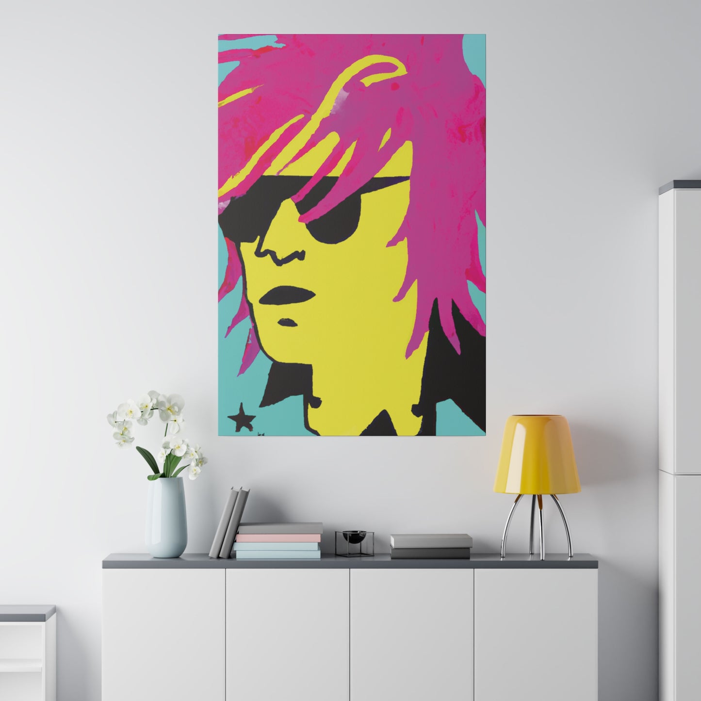 7462L - Rockstar Painting Print | Face | Abstract | Poster | Home Decor | Wall Art | Music Art | Canvas