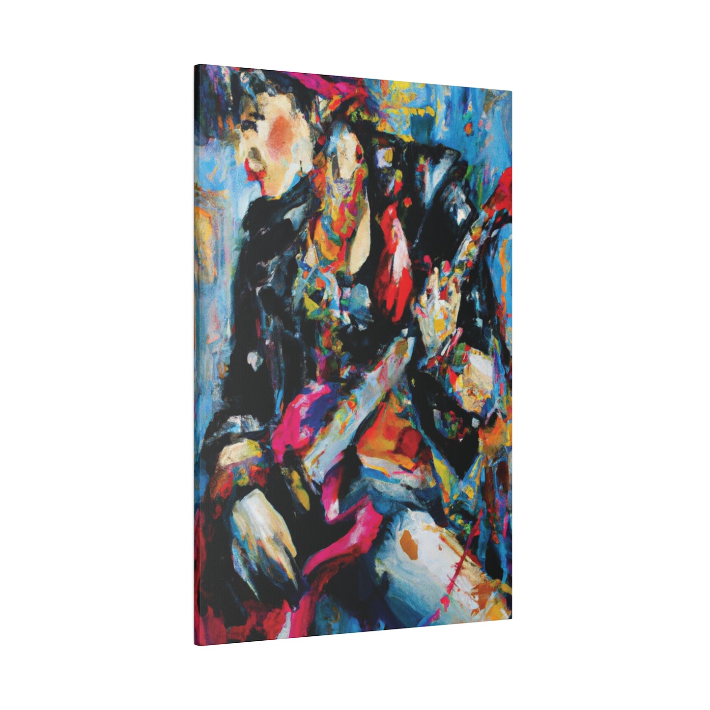 7248A - Rockstar Oil Painting Style Print | Poster | Home Decor | Wall Art | Music Art | Canvas