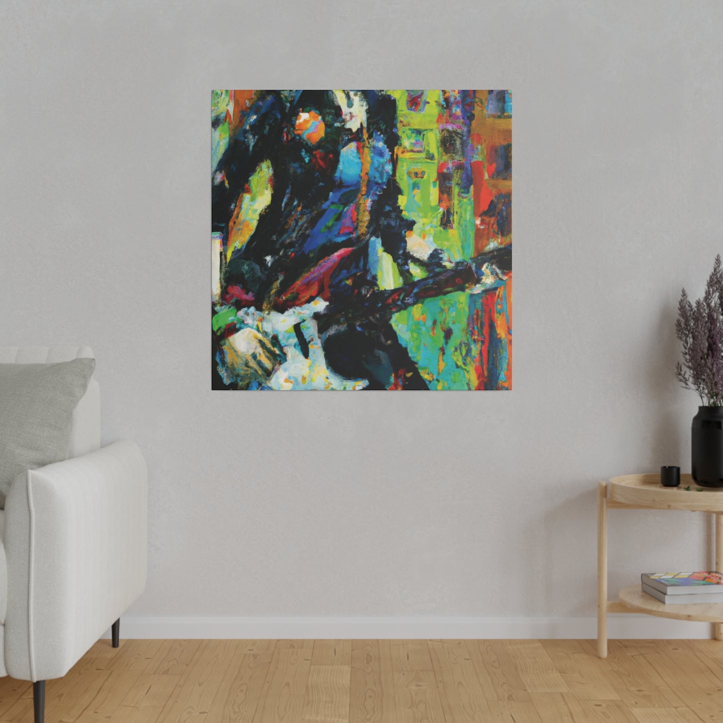 2760G - Rockstar Oil Painting Style Print | Poster | Home Decor | Wall Art | Music Art | Canvas