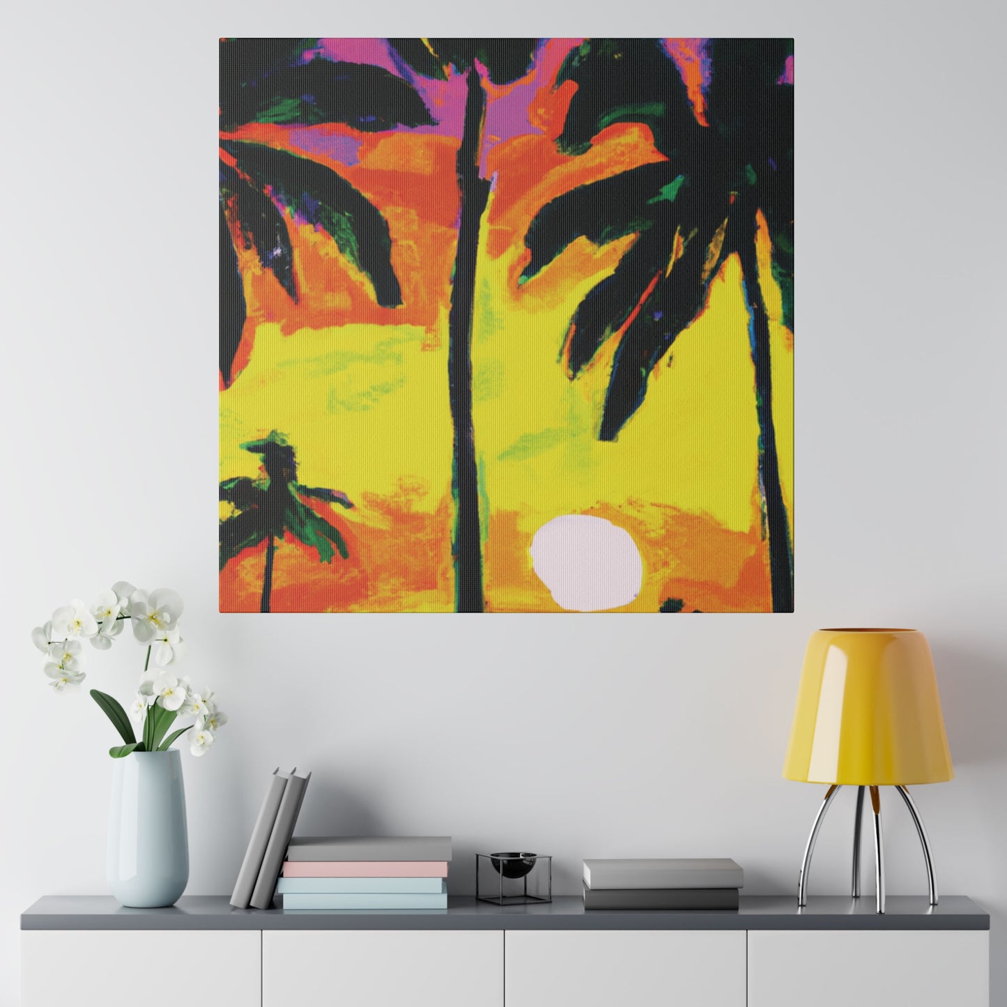 5285D - Miami Beach Sunset Painting Print | Miami | Beach | Sunset | Poster | Home Decor | Wall Art | Canvas