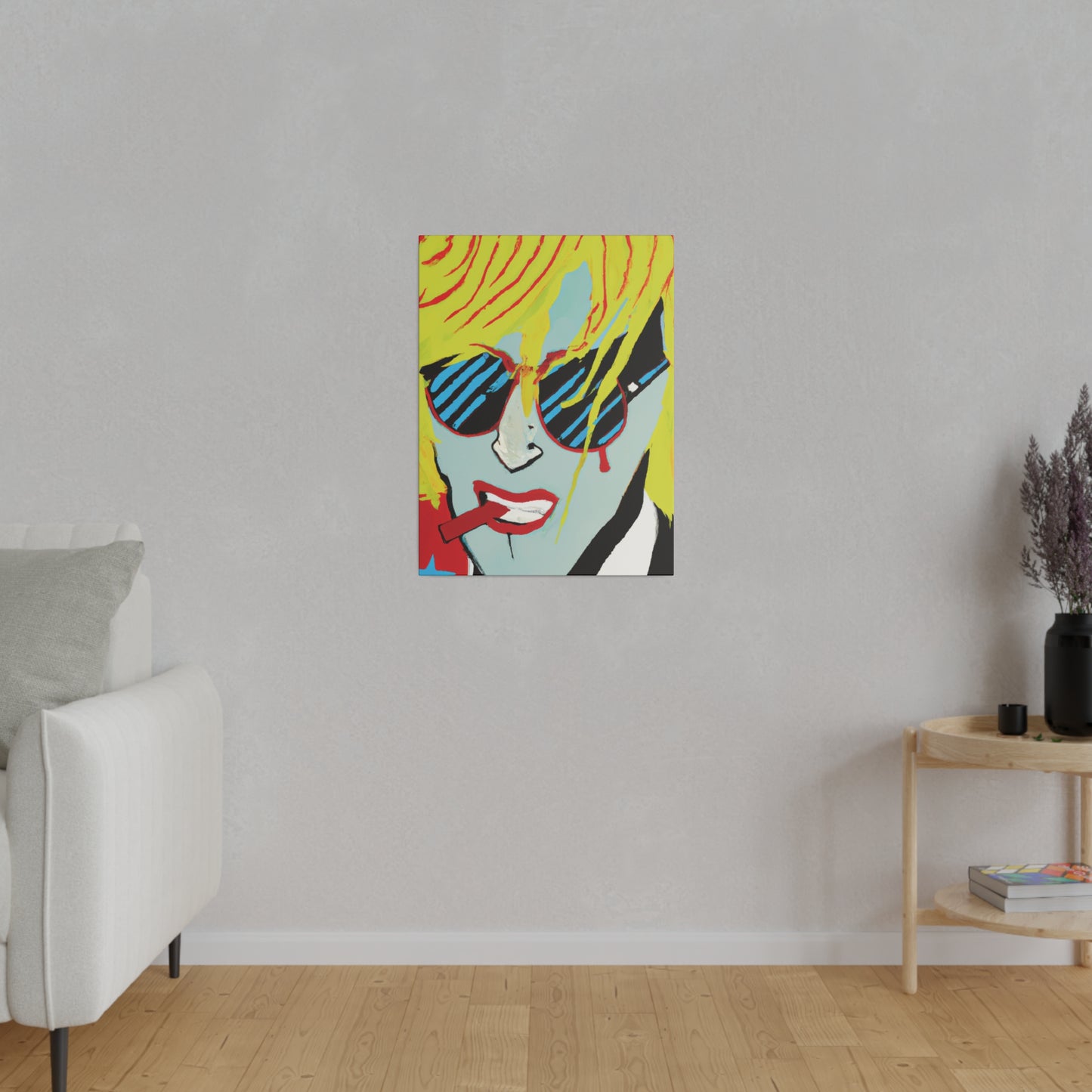 3122Y - Rockstar Painting Print | Face | Abstract | Poster | Home Decor | Wall Art | Music Art | Canvas