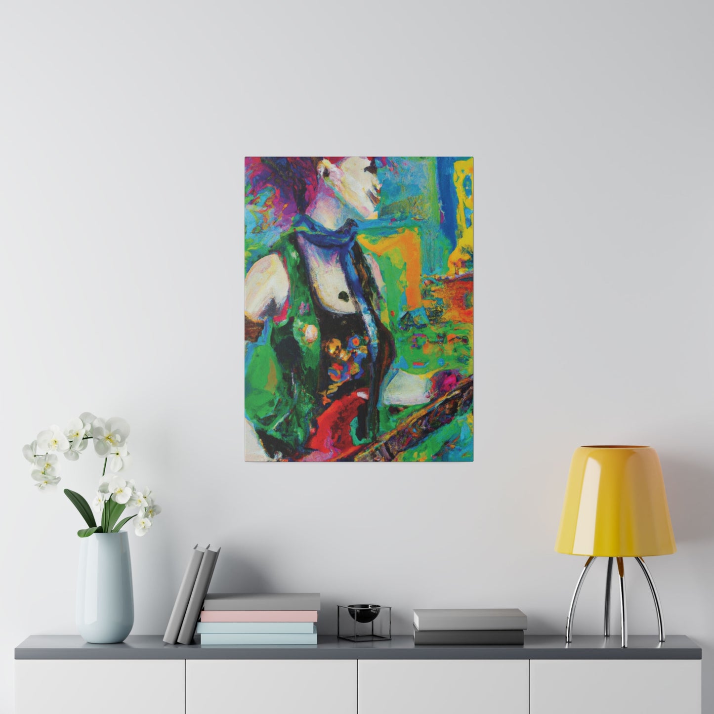 3467C - Rockstar Oil Painting Style Print | Poster | Home Decor | Wall Art | Music Art | Canvas