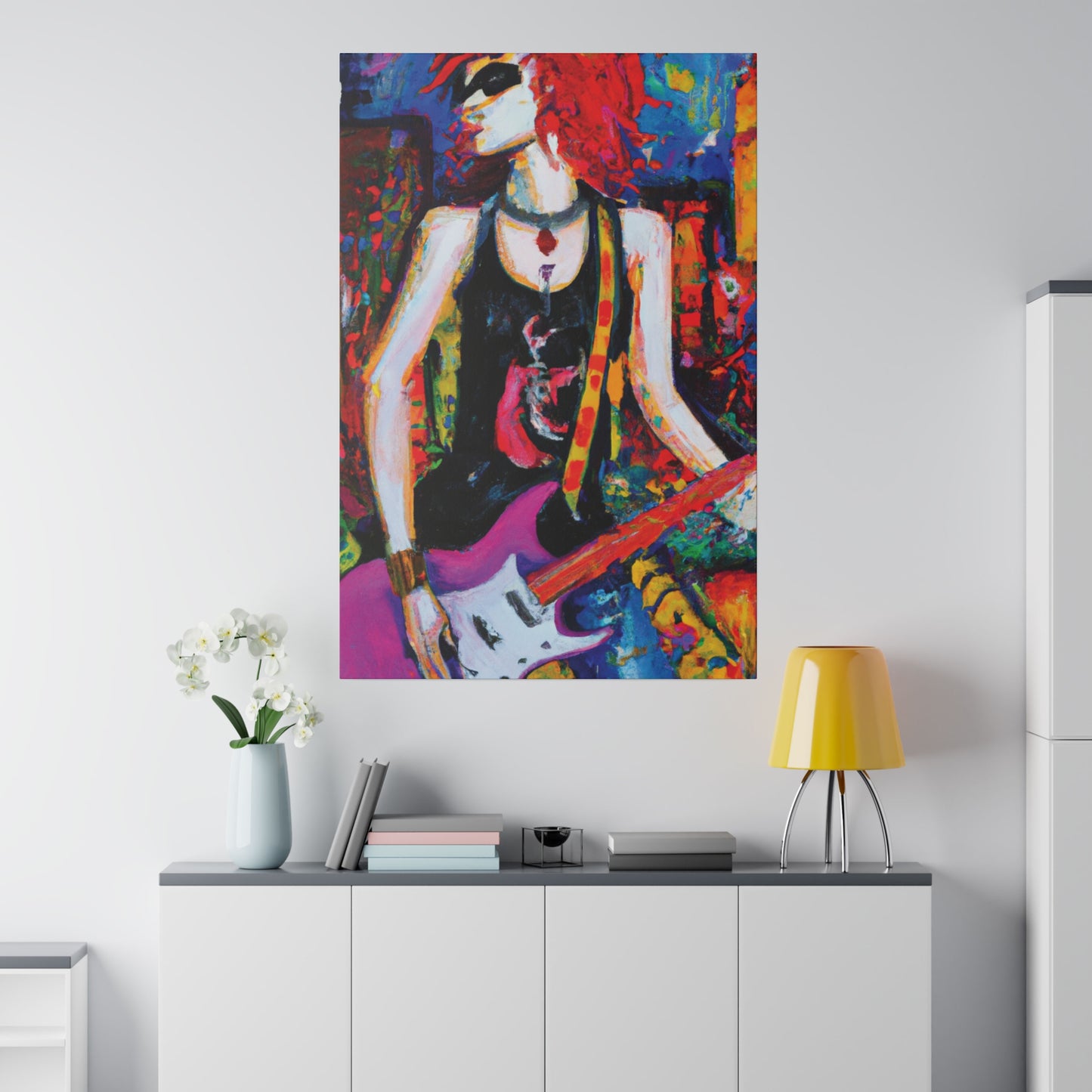 9648D - Rockstar Oil Painting Style Print | Poster | Home Decor | Wall Art | Music Art | Canvas