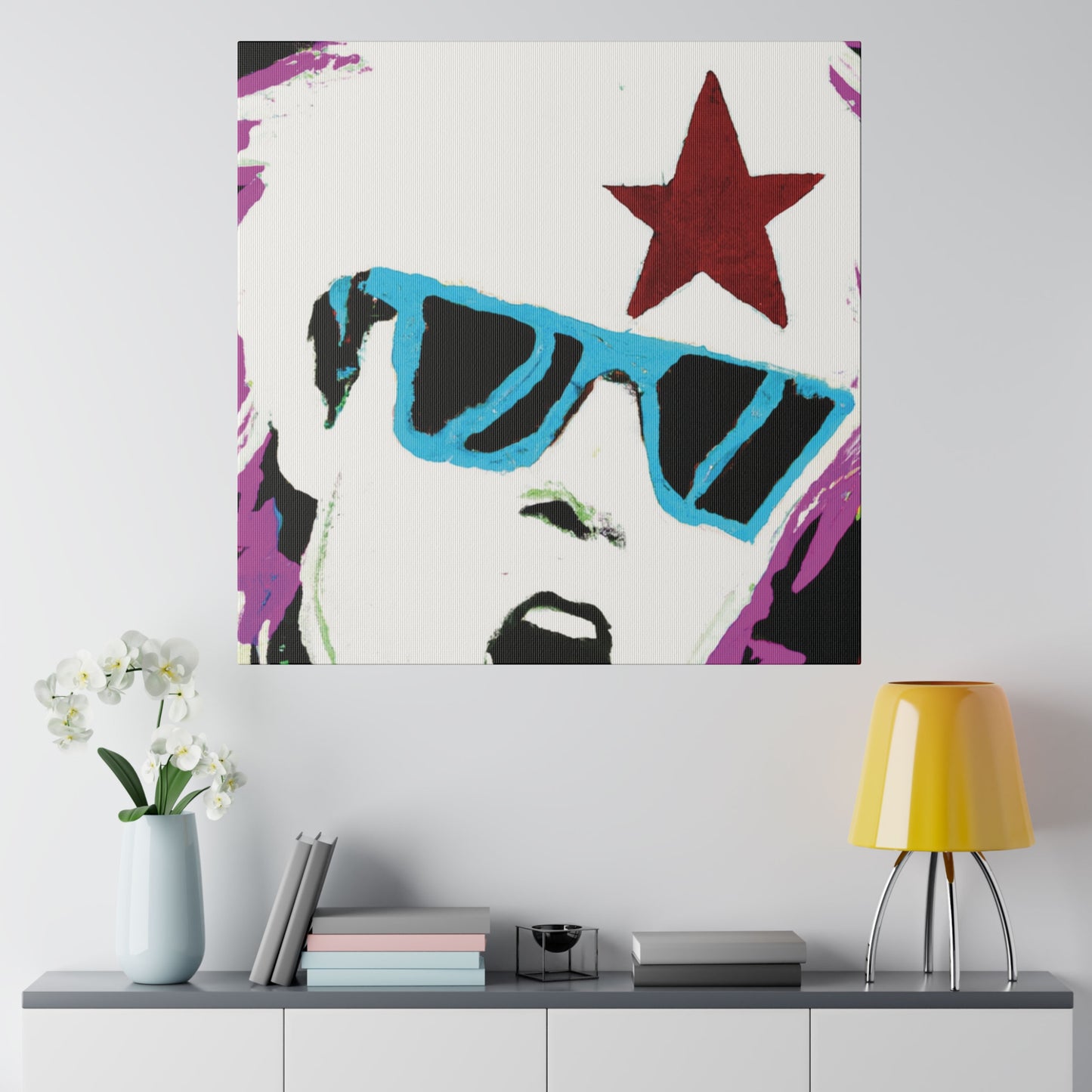 4850F - Rockstar Painting Print | Face | Abstract | Poster | Home Decor | Wall Art | Music Art | Canvas