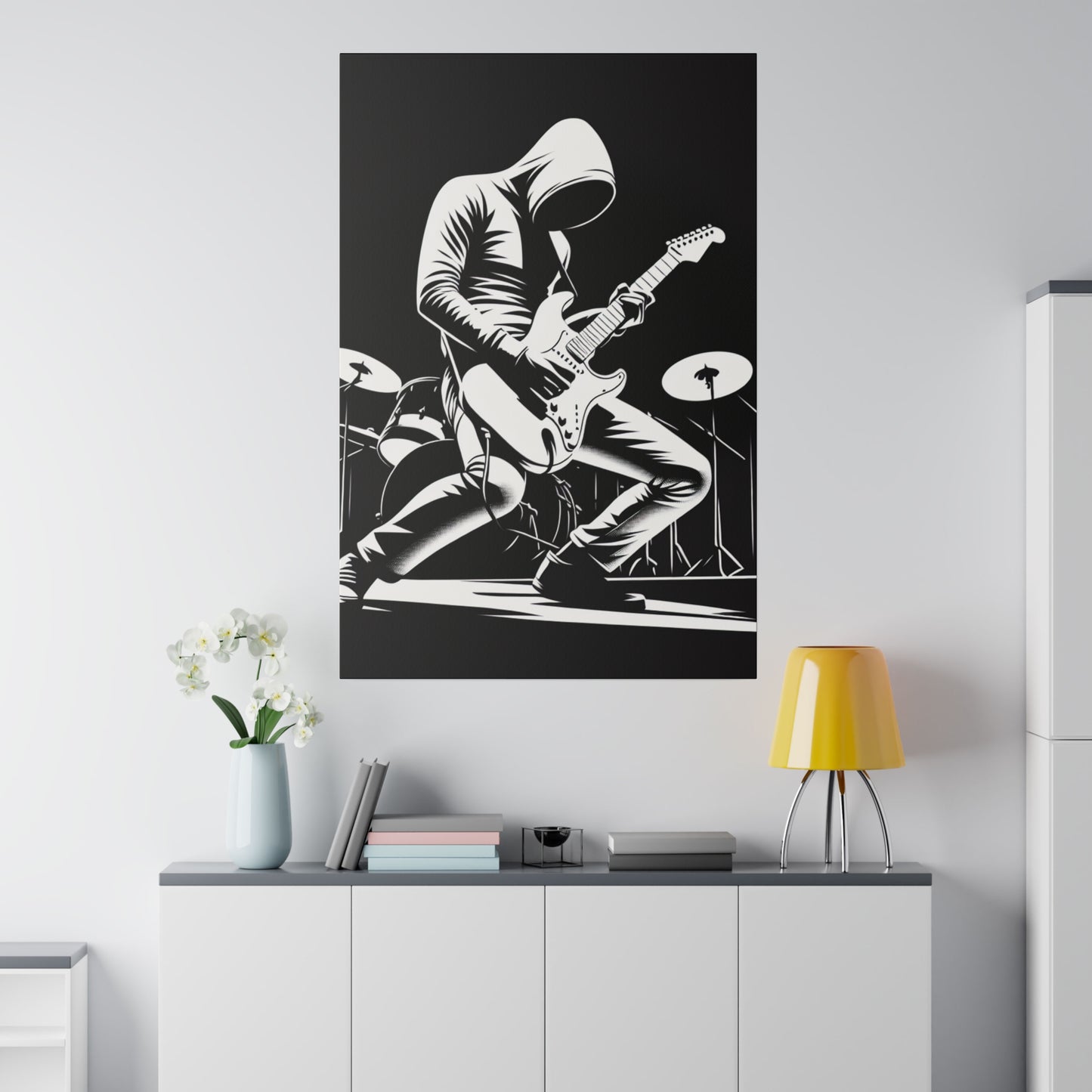 7864J - music art work, rockstar gifts, musician gift ideas, guitar art work, guitar artwork, guitar wall art canvas, playing guitar, decor