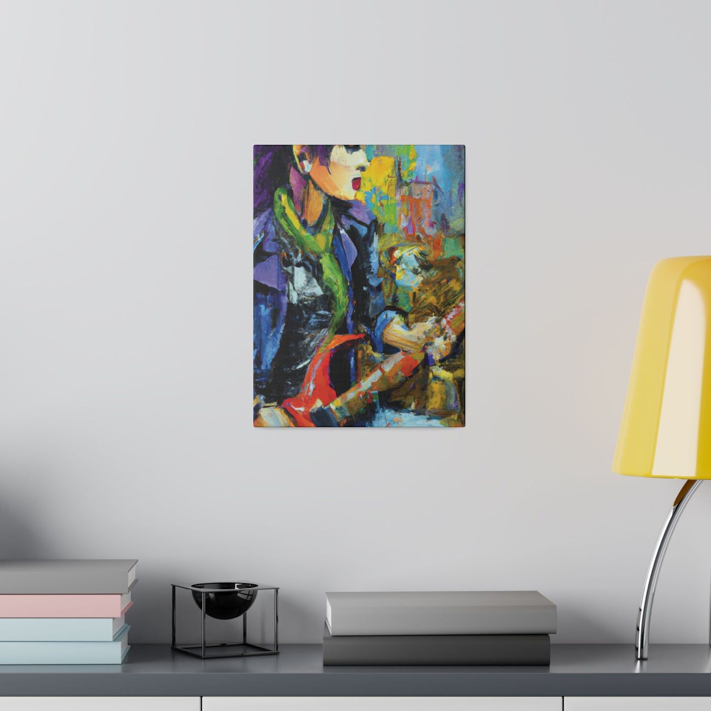 2047V - Rockstar Oil Painting Style Print | Poster | Home Decor | Wall Art | Music Art | Canvas