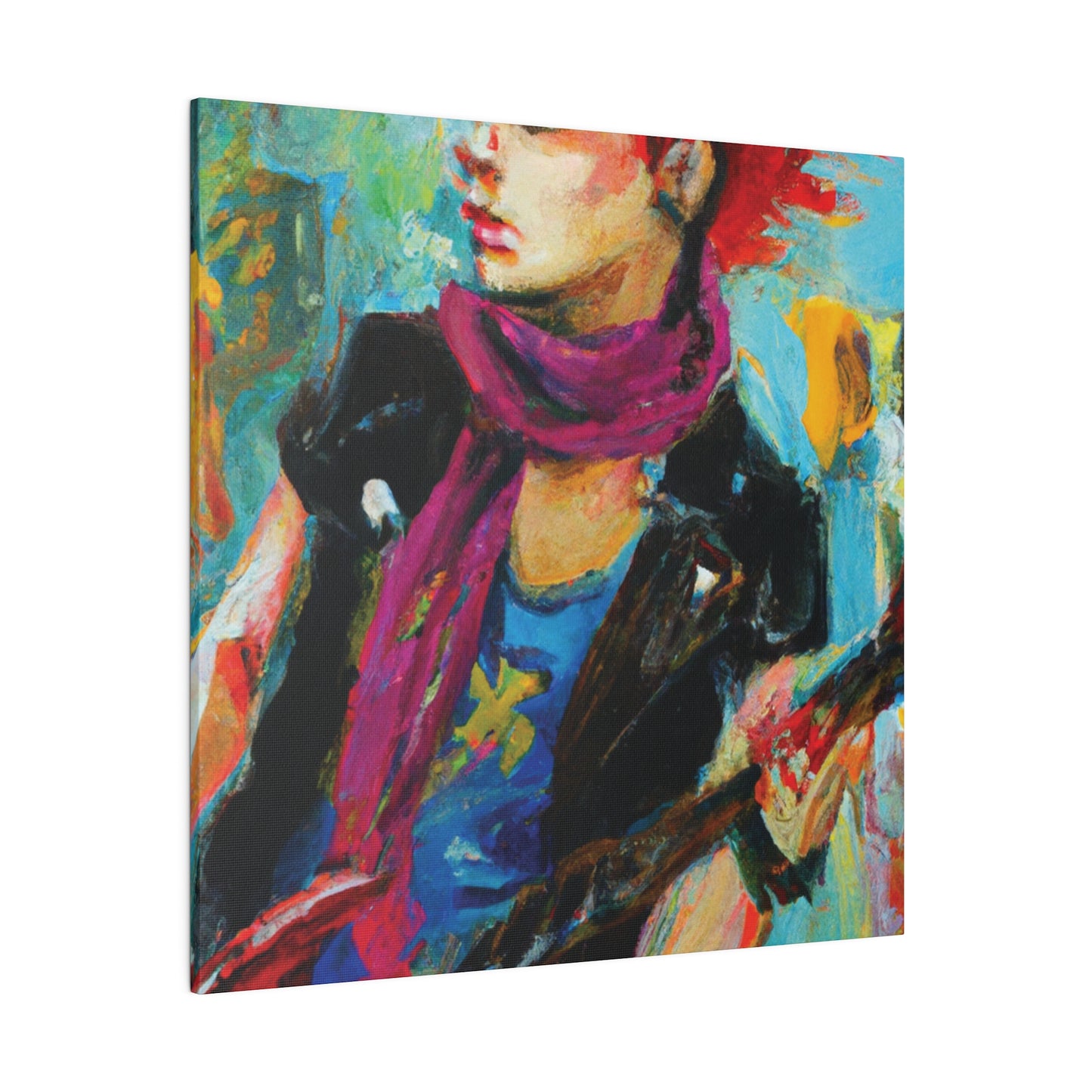 4638X - Rockstar Oil Painting Style Print | Poster | Home Decor | Wall Art | Music Art | Canvas