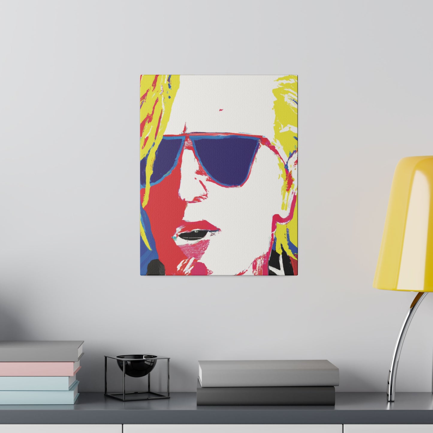 7405Y - Rockstar Painting Print | Face | Abstract | Poster | Home Decor | Wall Art | Music Art | Canvas