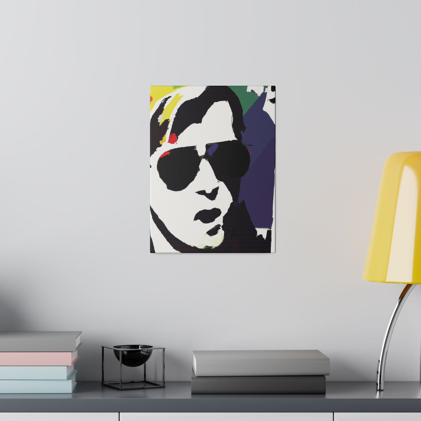 3723C - Rockstar Painting Print | Face | Abstract | Poster | Home Decor | Wall Art | Music Art | Canvas