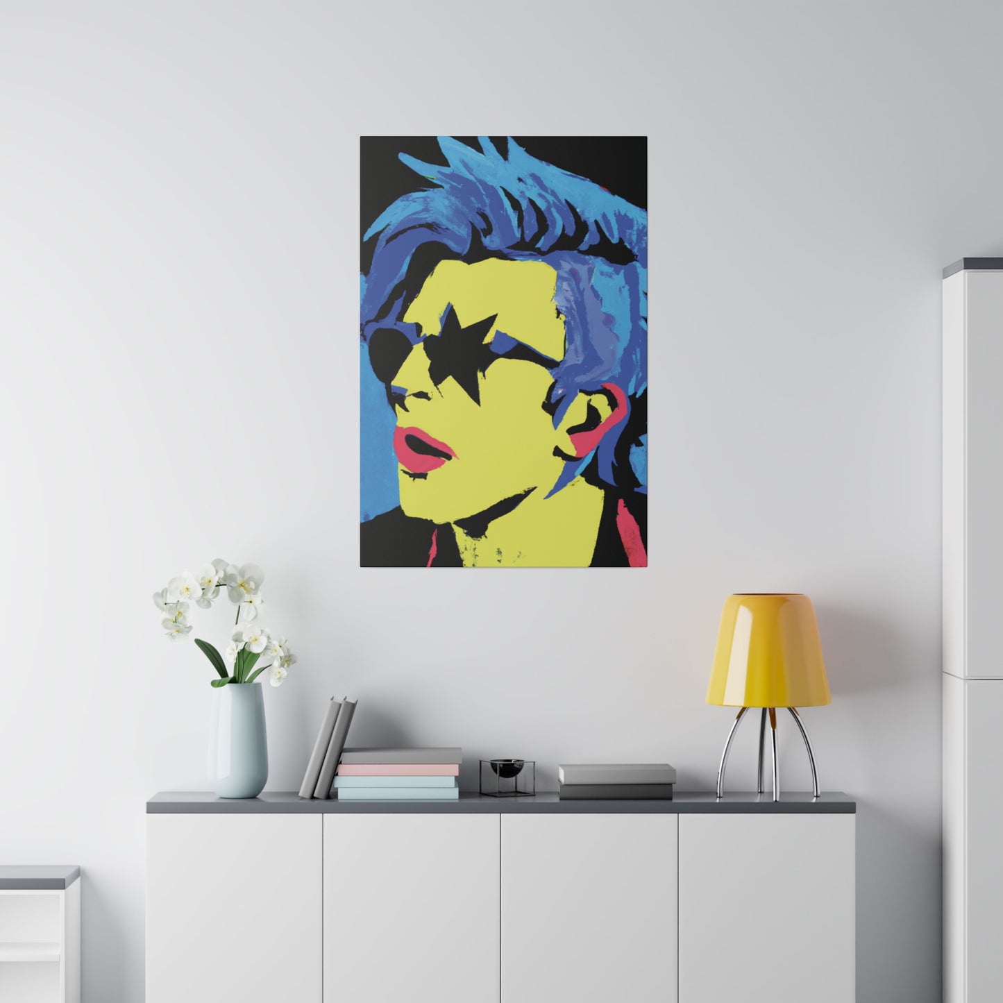 9361F - Rockstar Painting Print | Face | Abstract | Poster | Home Decor | Wall Art | Music Art | Canvas