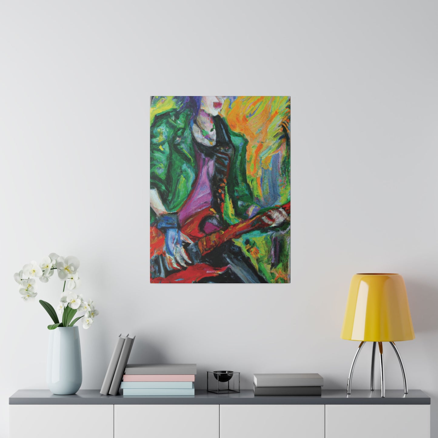 8272F - Rockstar Oil Painting Style Print | Poster | Home Decor | Wall Art | Music Art | Canvas