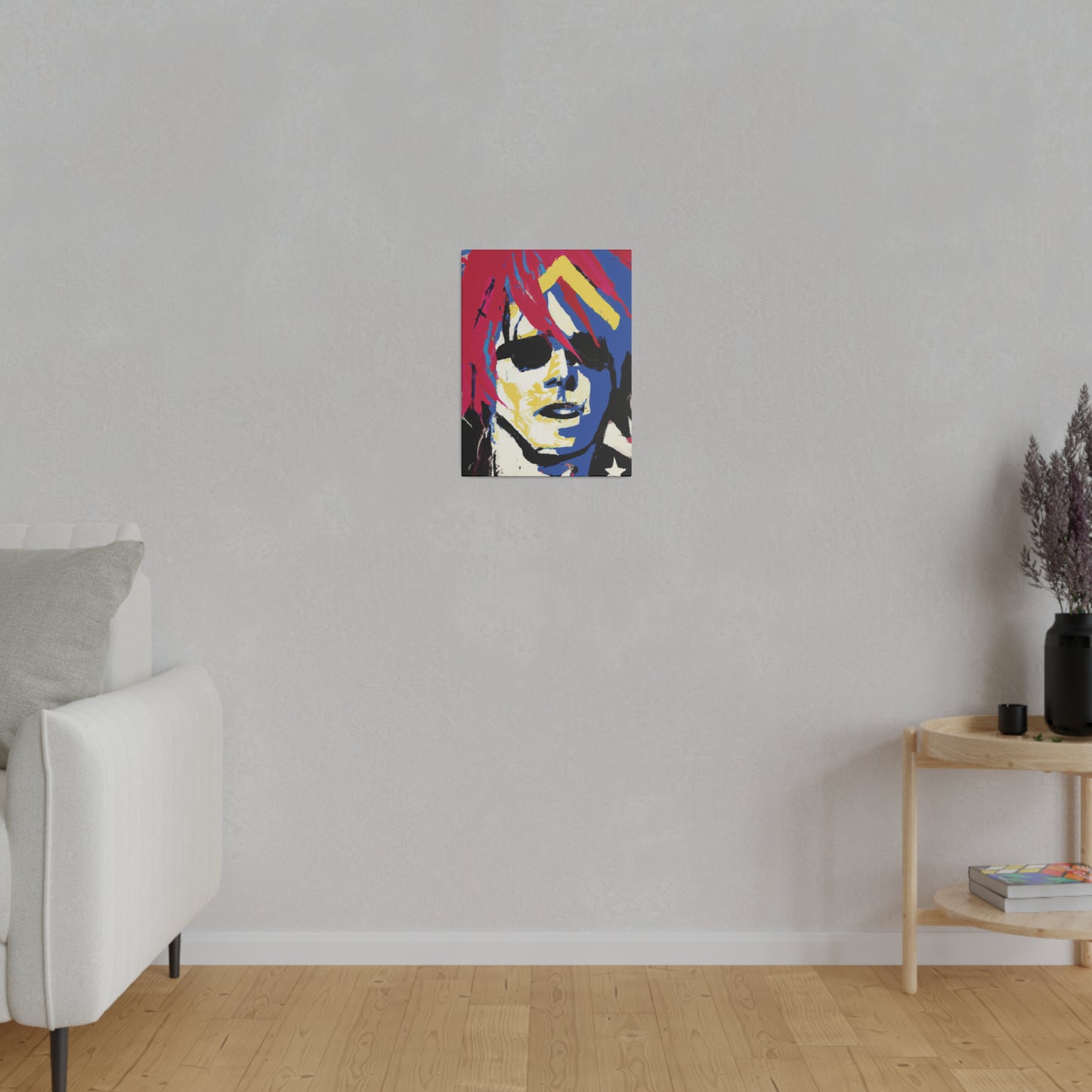 9537K - Rockstar Painting Print | Face | Abstract | Poster | Home Decor | Wall Art | Music Art | Canvas