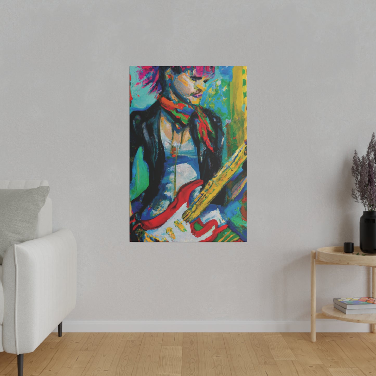 7264L - Rockstar Oil Painting Style Print | Poster | Home Decor | Wall Art | Music Art | Canvas