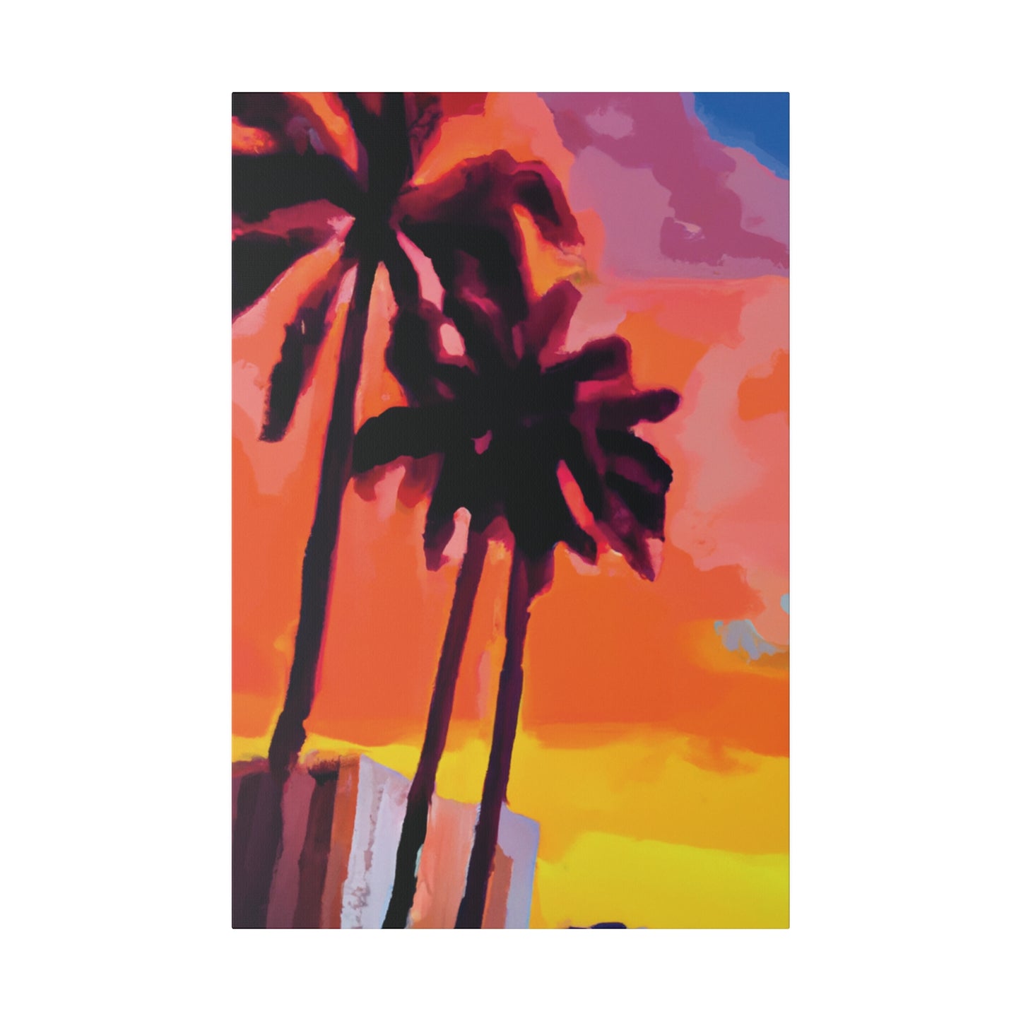 8398N - Miami Beach Sunset Painting Print | Miami | Beach | Sunset | Poster | Home Decor | Wall Art | Canvas