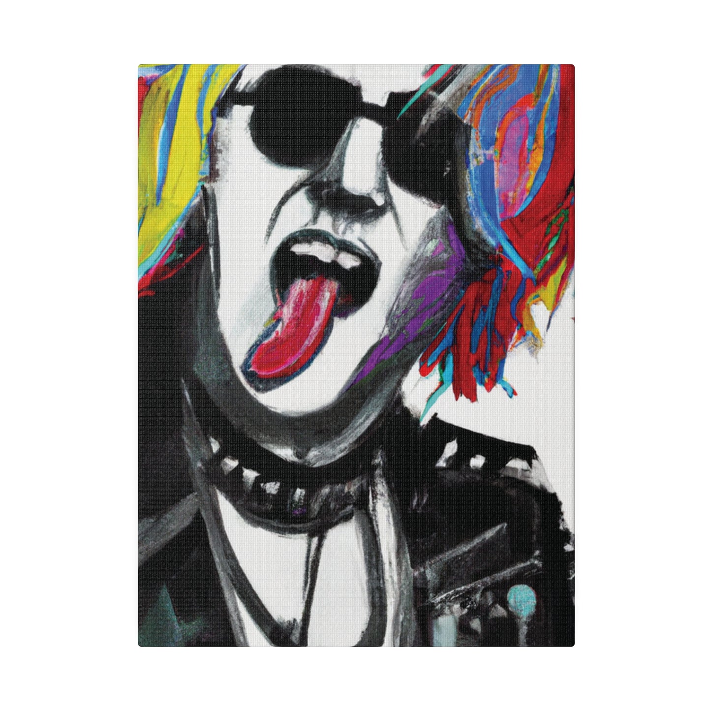 5679K - Rockstar Painting Print | Face | Abstract | Poster | Home Decor | Wall Art | Music Art | Canvas