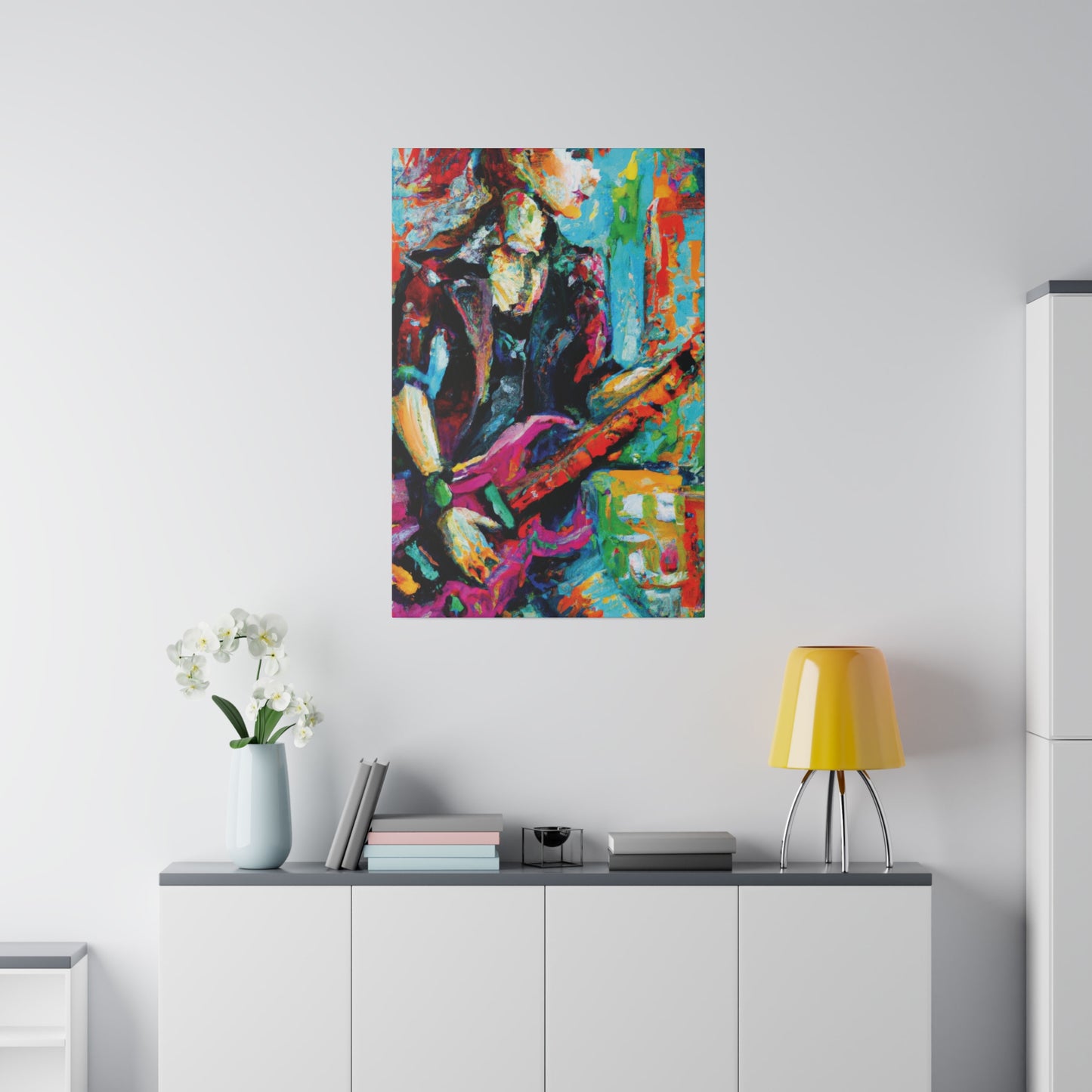 5003E - Rockstar Oil Painting Style Print | Poster | Home Decor | Wall Art | Music Art | Canvas