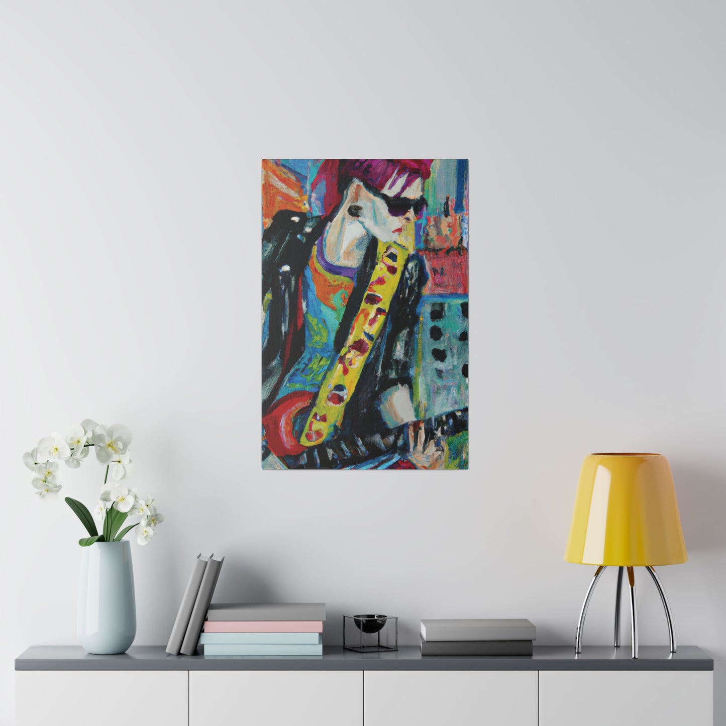 6518A - Rockstar Oil Painting Style Print | Poster | Home Decor | Wall Art | Music Art | Canvas