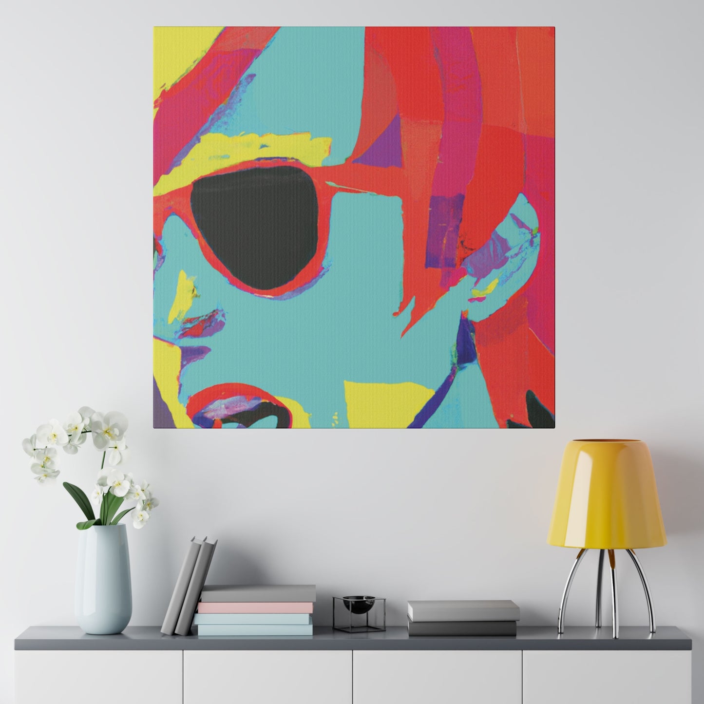 4511A - Rockstar Painting Print | Face | Abstract | Poster | Home Decor | Wall Art | Music Art | Canvas