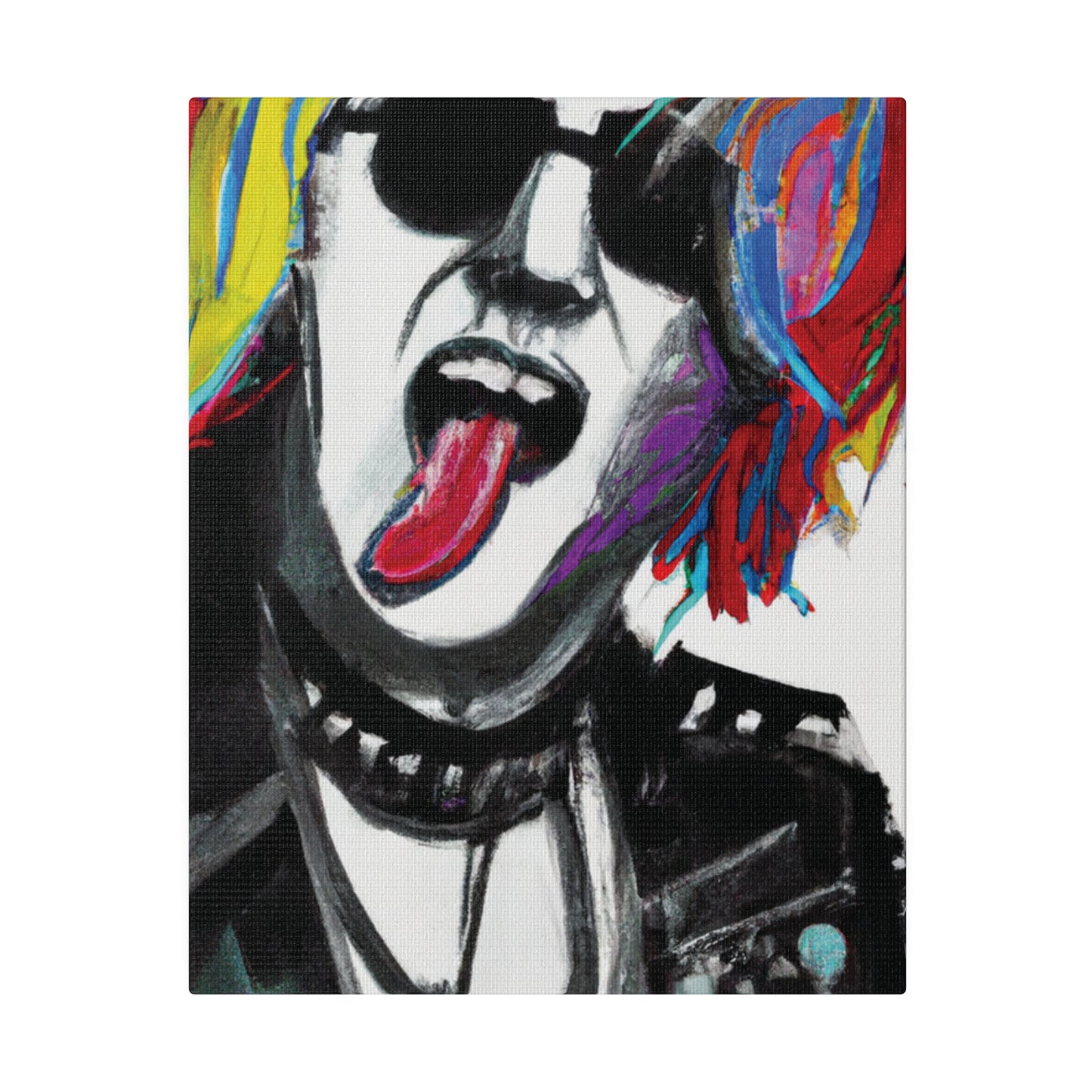 5679K - Rockstar Painting Print | Face | Abstract | Poster | Home Decor | Wall Art | Music Art | Canvas