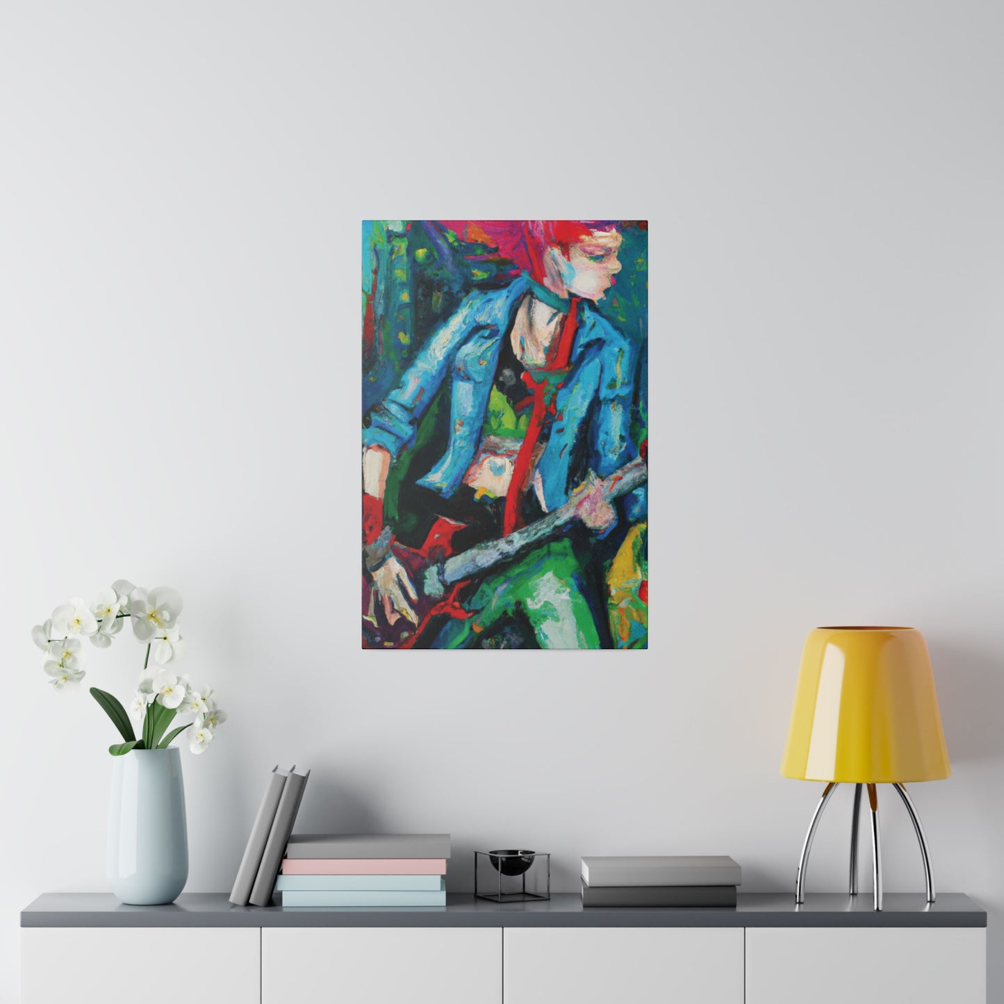 6775F - Rockstar Oil Painting Style Print | Poster | Home Decor | Wall Art | Music Art | Canvas