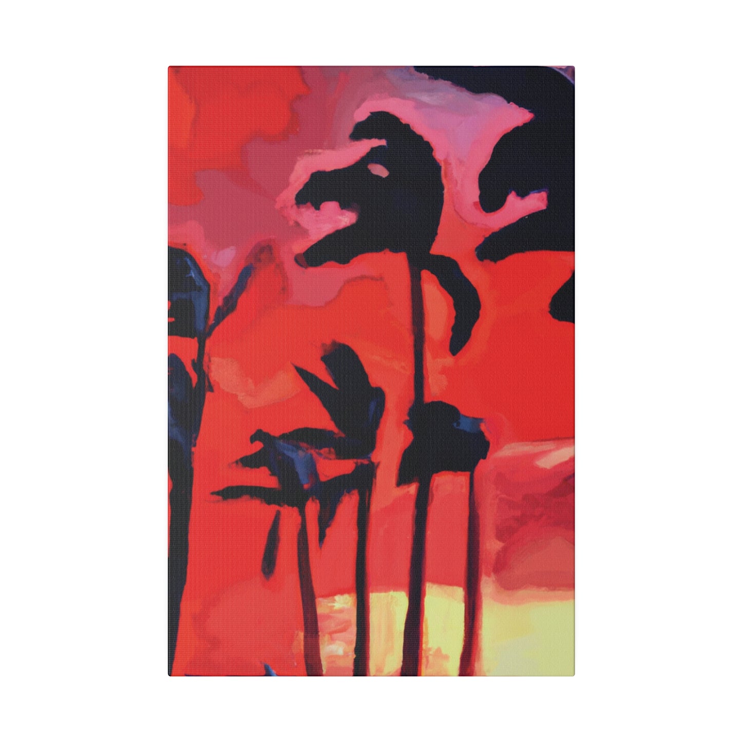 7933T - Miami Beach Sunset Painting Print | Miami | Beach | Sunset | Poster | Home Decor | Wall Art | Canvas